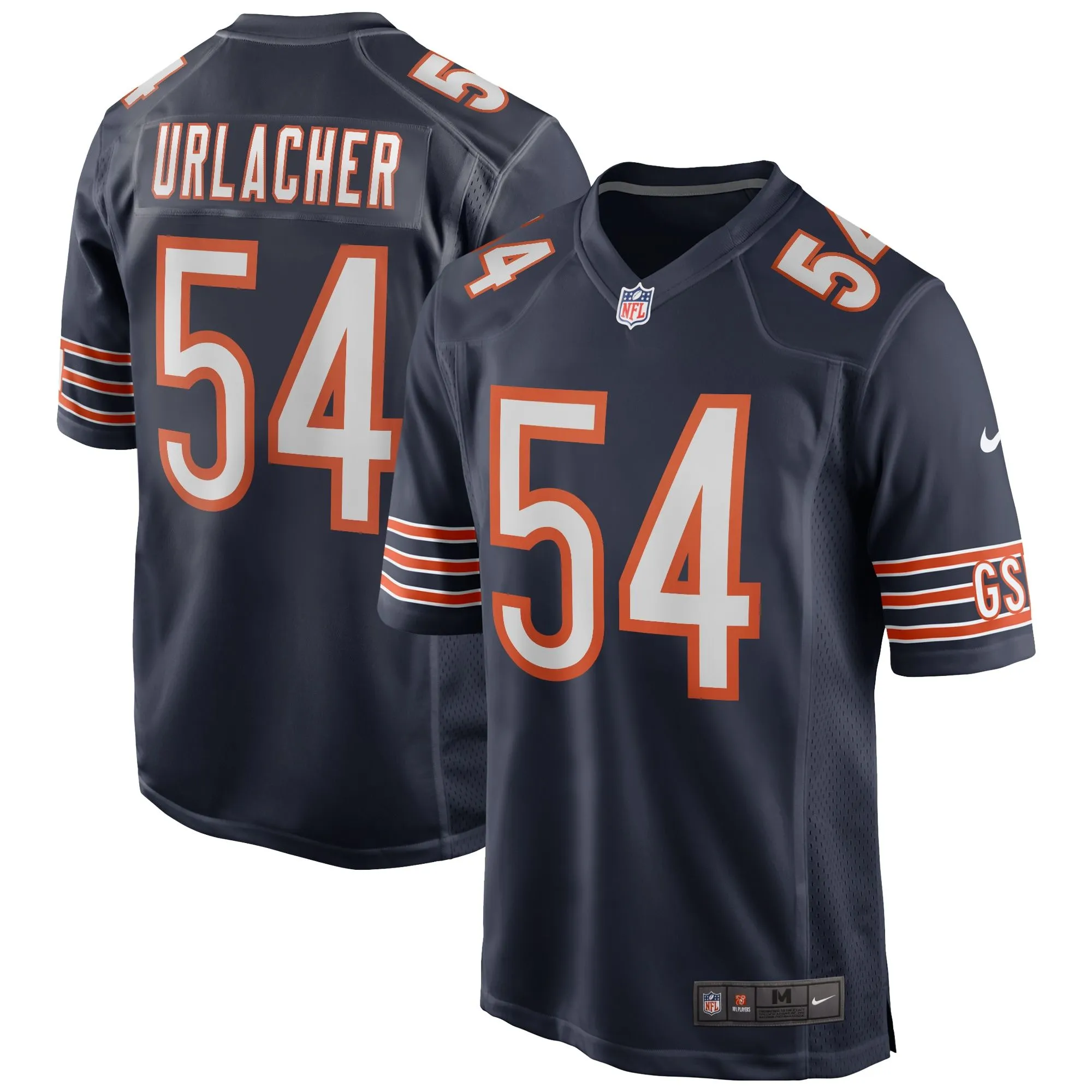 Brian Urlacher Chicago Bears  Game Retired Player Jersey - Navy