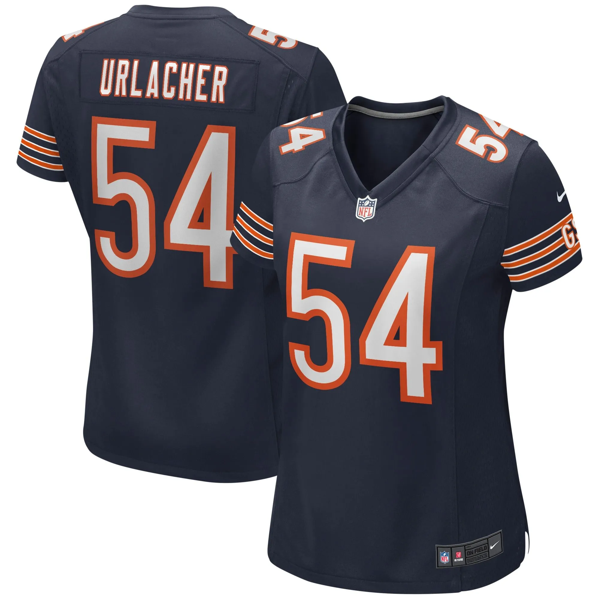 Brian Urlacher Chicago Bears  Women's Game Retired Player Jersey - Navy