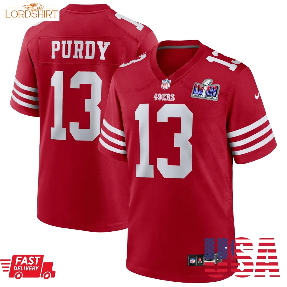 Brock Purdy San Francisco 49Ers  Super Bowl Lviii Game Jersey   Scarlet