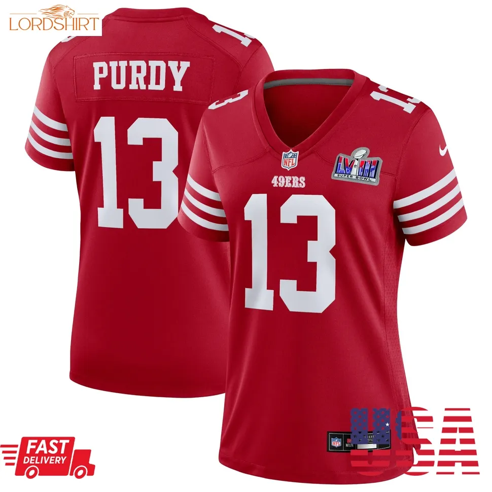 Brock Purdy San Francisco 49Ers  Women's Super Bowl Lviii Game Jersey   Scarlet