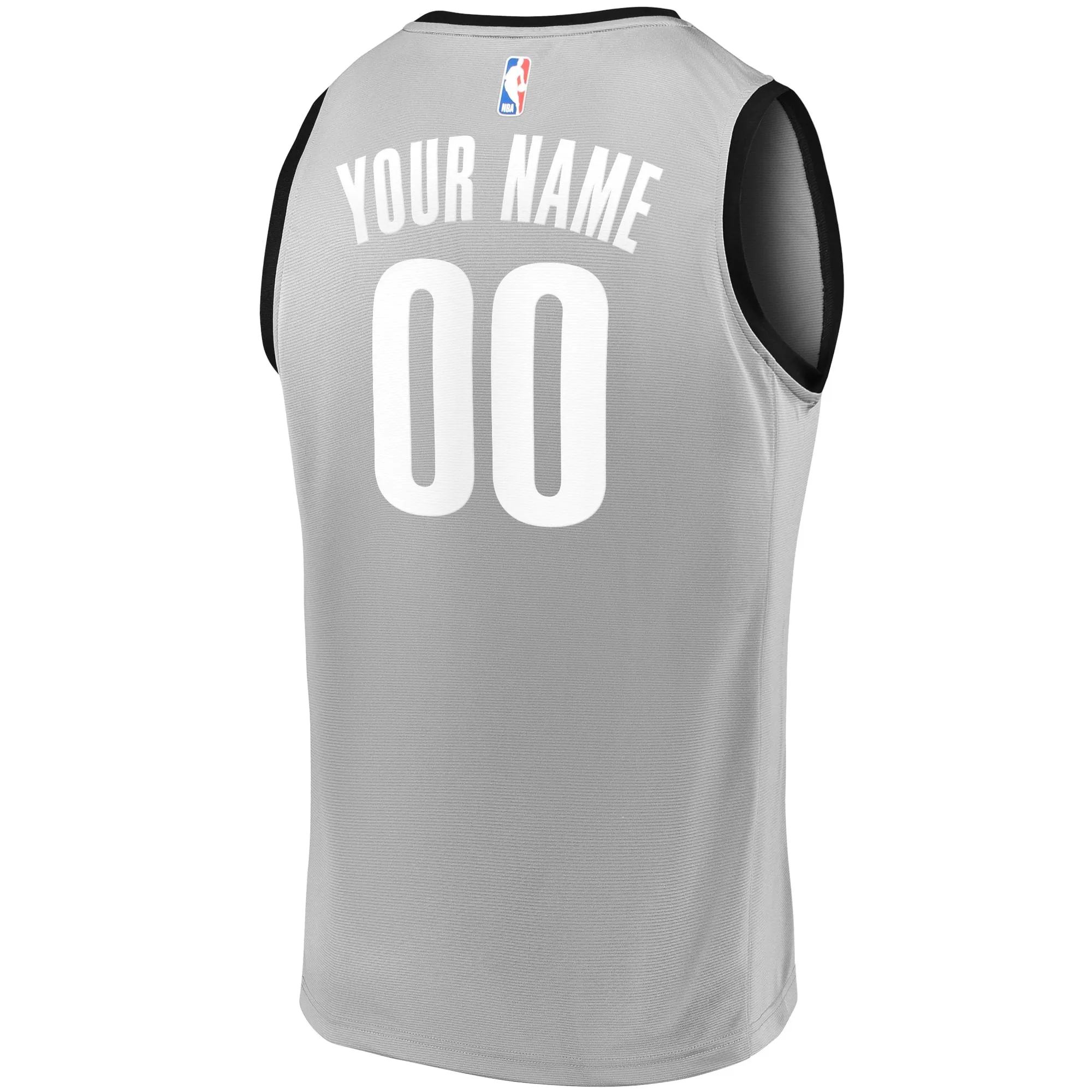 Brooklyn Nets Fanatics Branded Fast Break Replica Custom Jersey Gray - Statement Edition