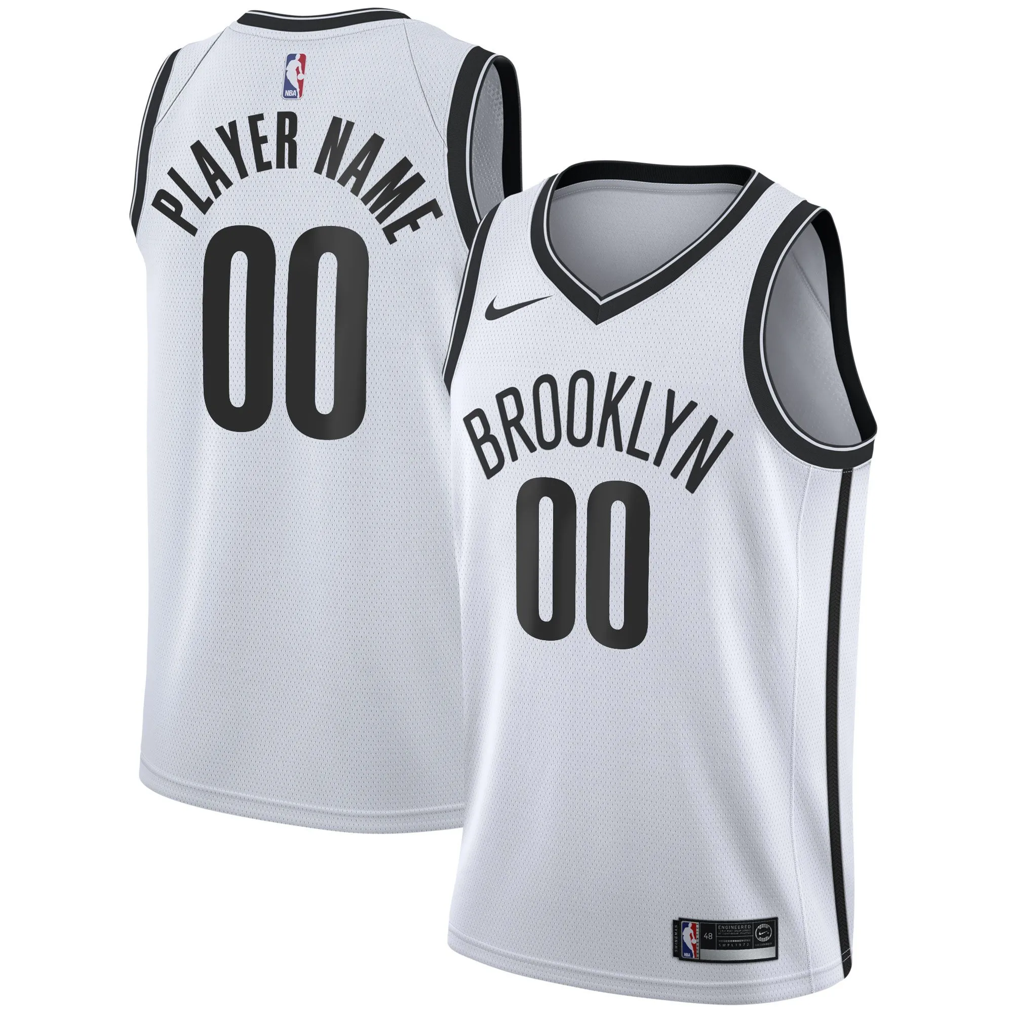 Brooklyn Nets  2020/21 Swingman Custom Jersey - Association Edition - White