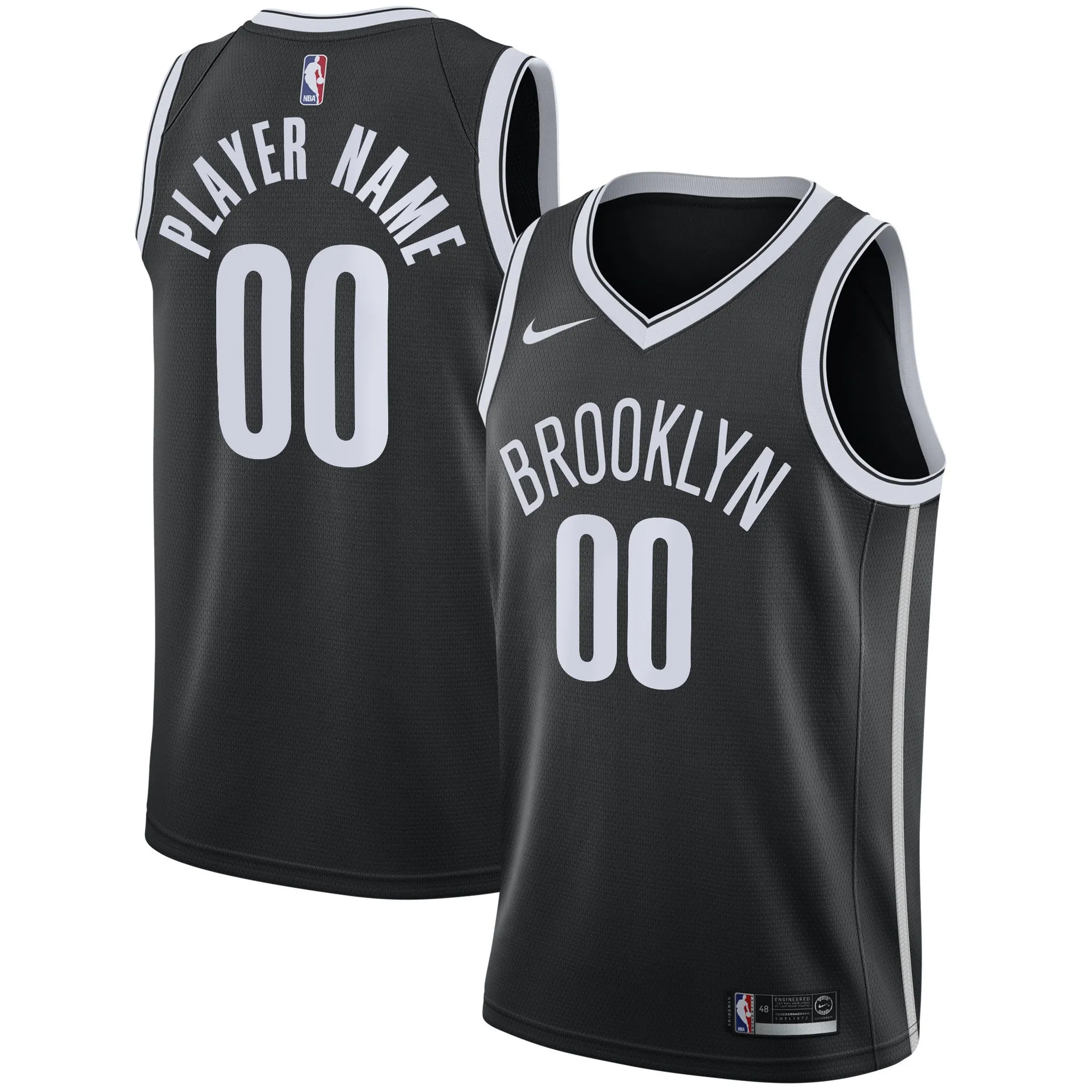 Brooklyn Nets  2020/21 Swingman Custom Jersey - Icon Edition - Black