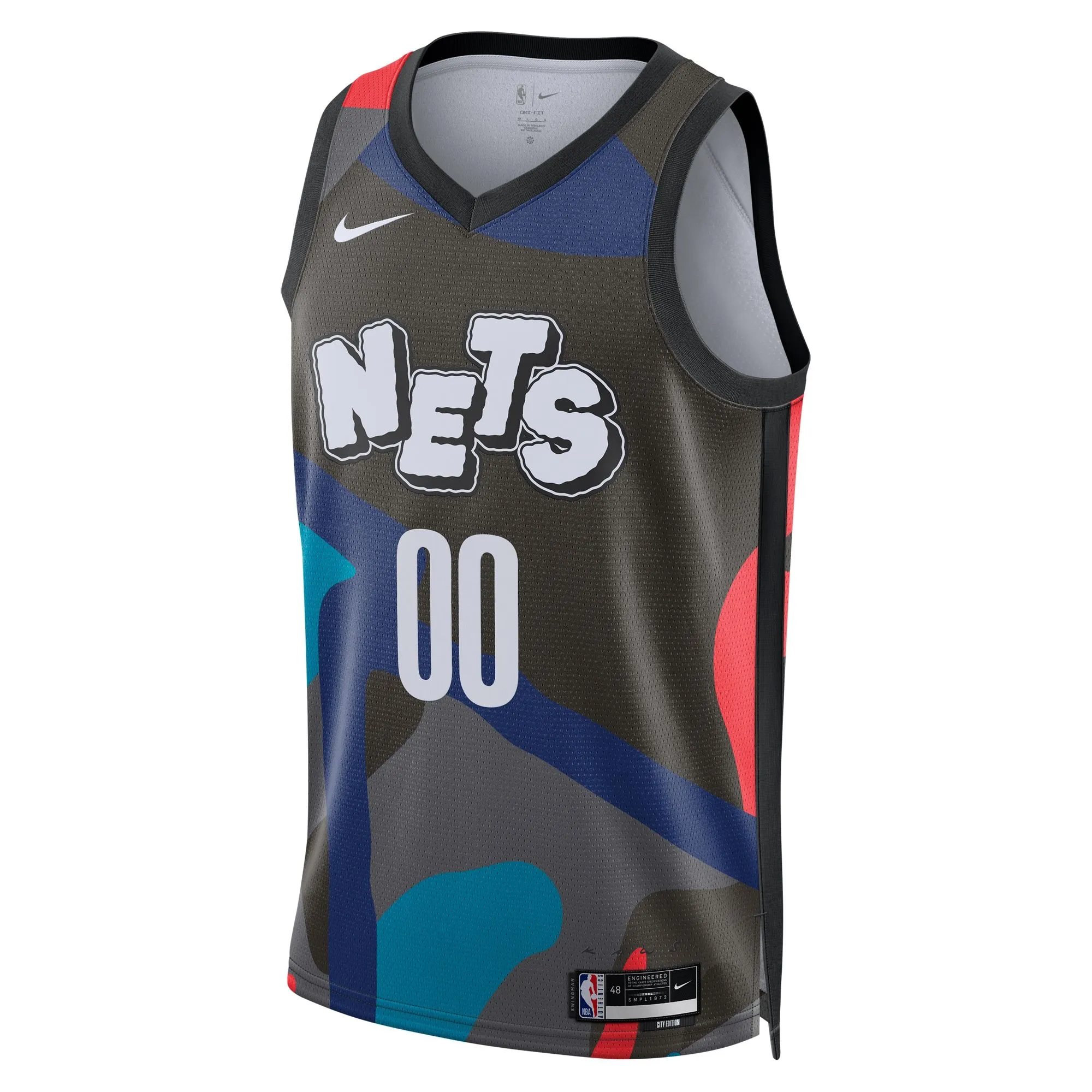 Brooklyn Nets  Unisex 2023/24 Custom Swingman Jersey - Black - City Edition