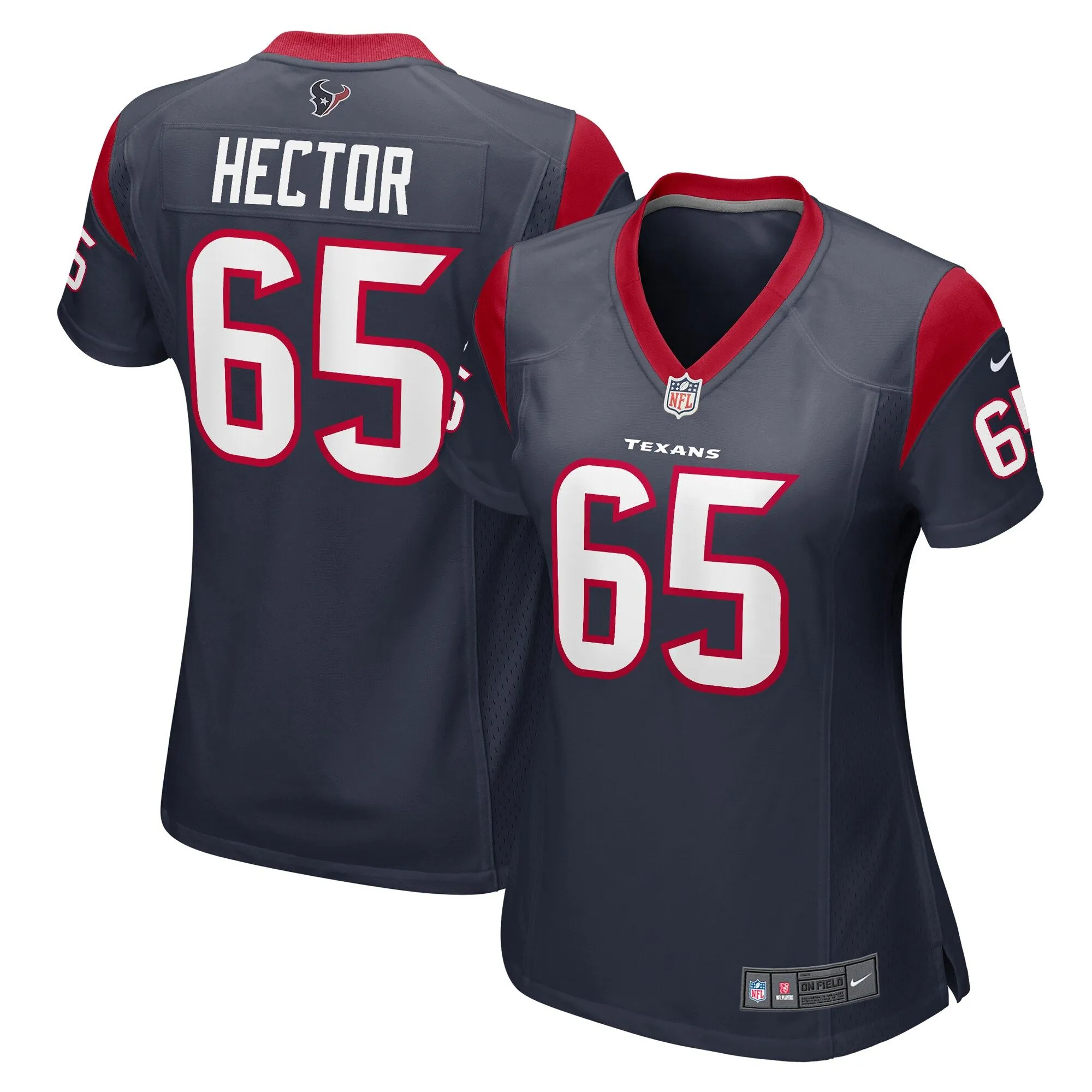 Bruce Hector Houston Texans  Women's  Game Jersey -  Navy