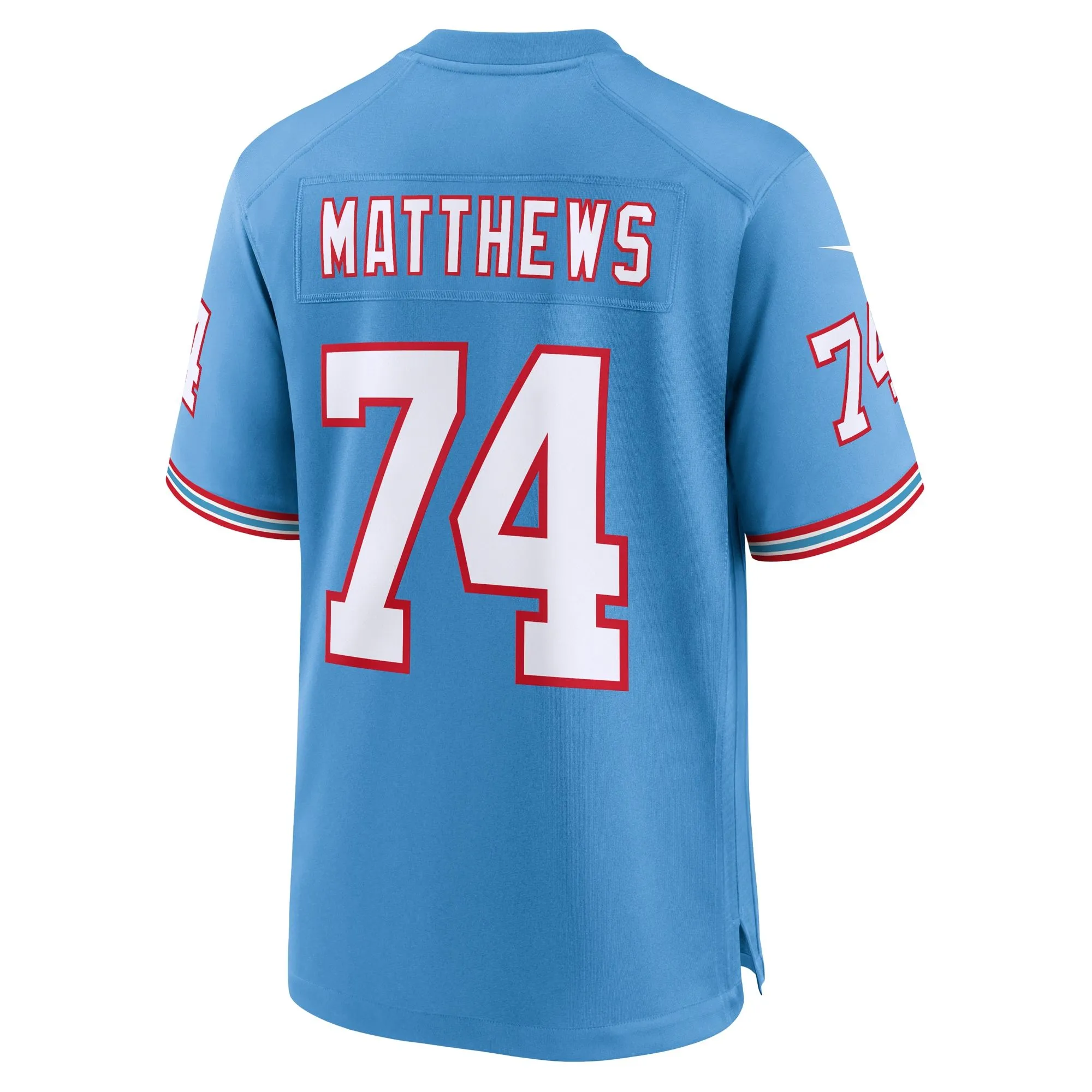 Bruce Matthews Tennessee Titans  Oilers Throwback Retired Player Game Jersey - Light Blue