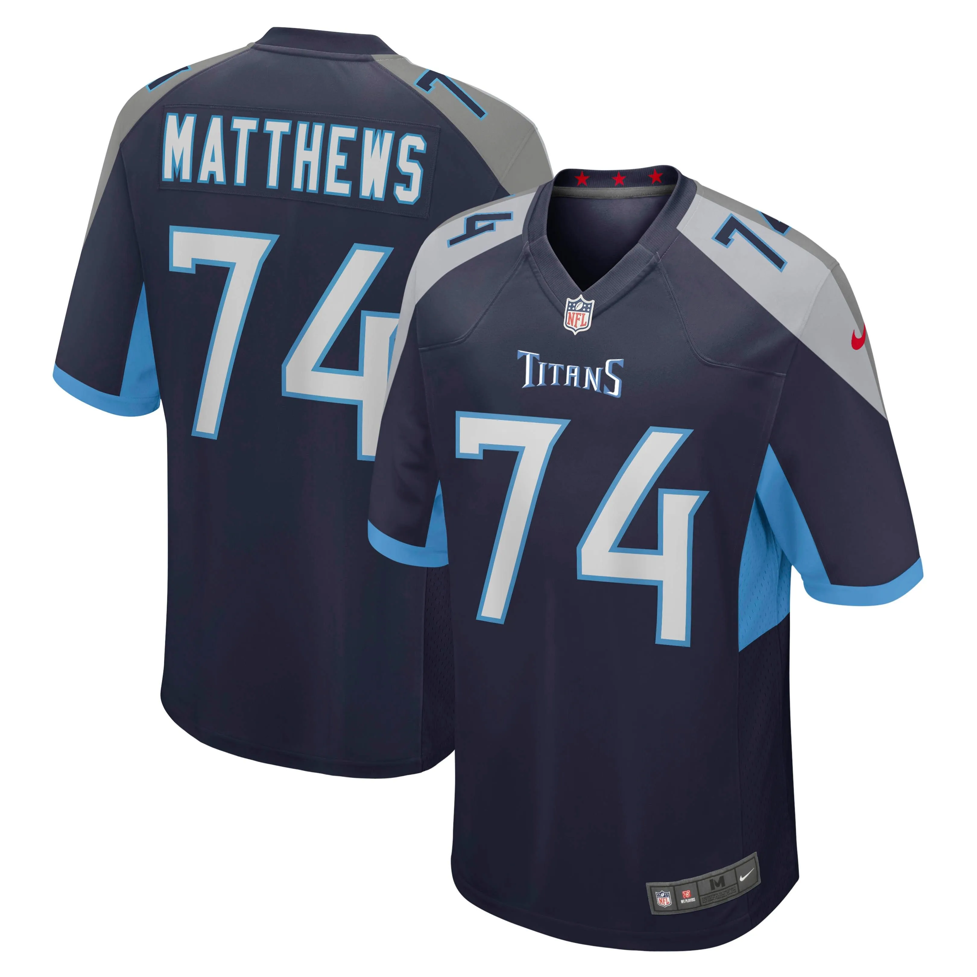 Bruce Matthews Tennessee Titans  Retired Player Jersey - Navy