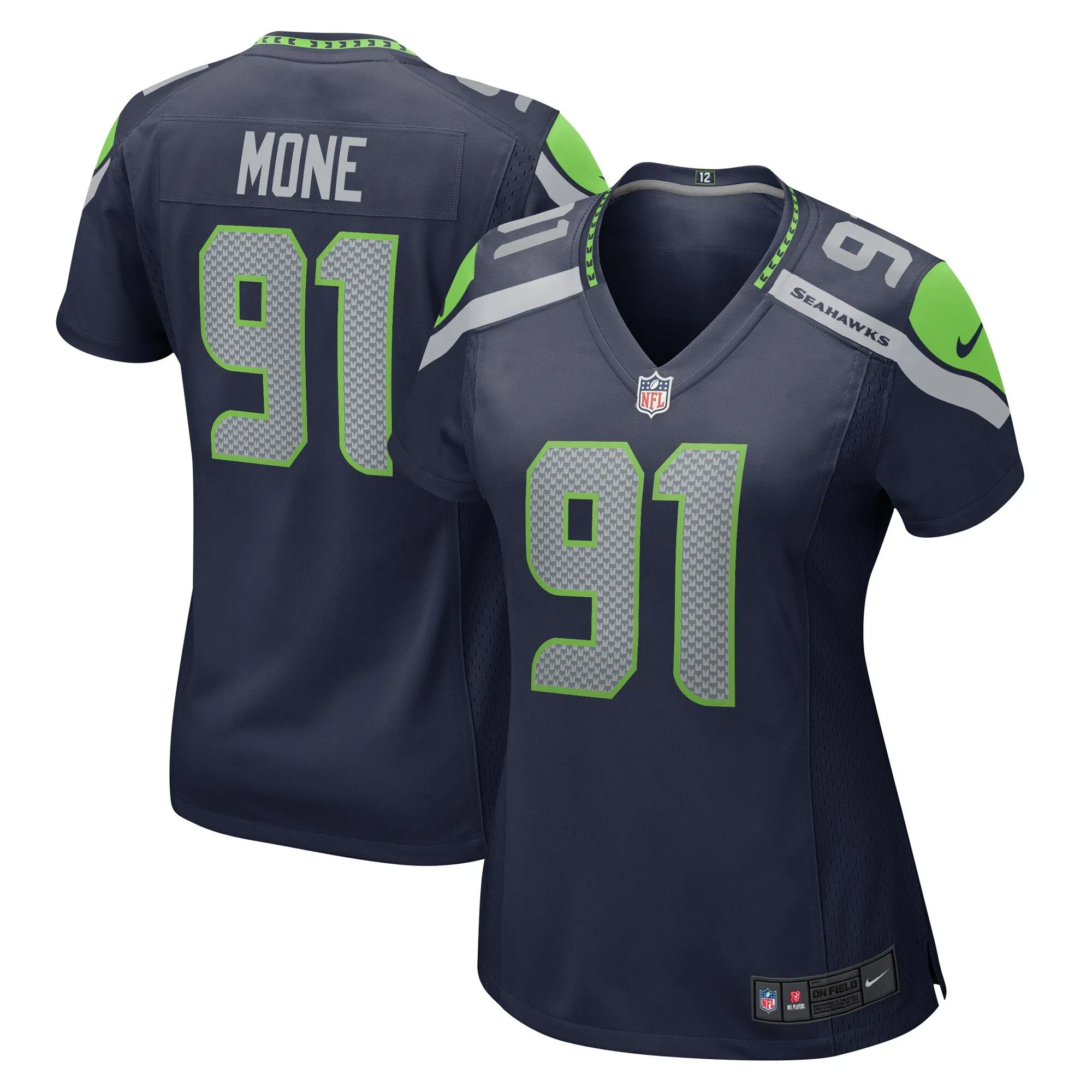 Bryan Mone Seattle Seahawks  Women's  Game Jersey - College Navy