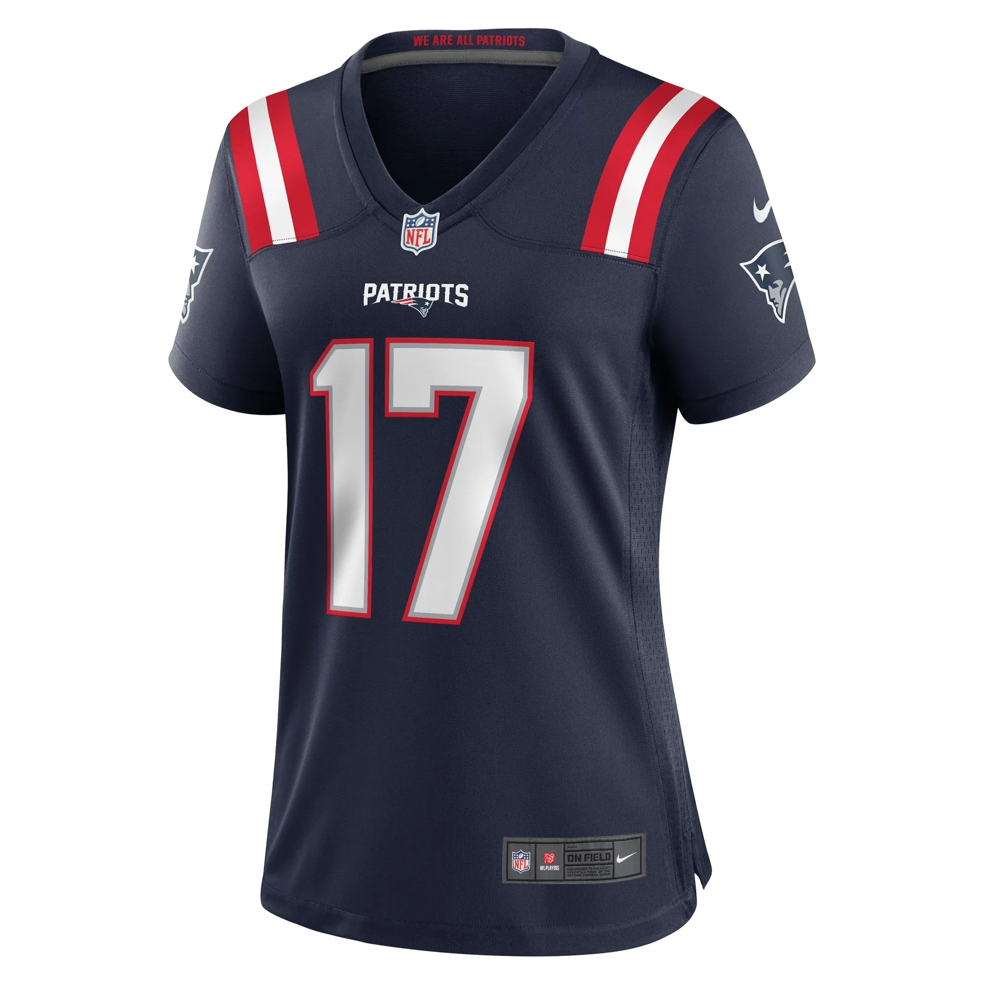 Bryce Baringer New England Patriots  Women's Team Game Jersey -  Navy