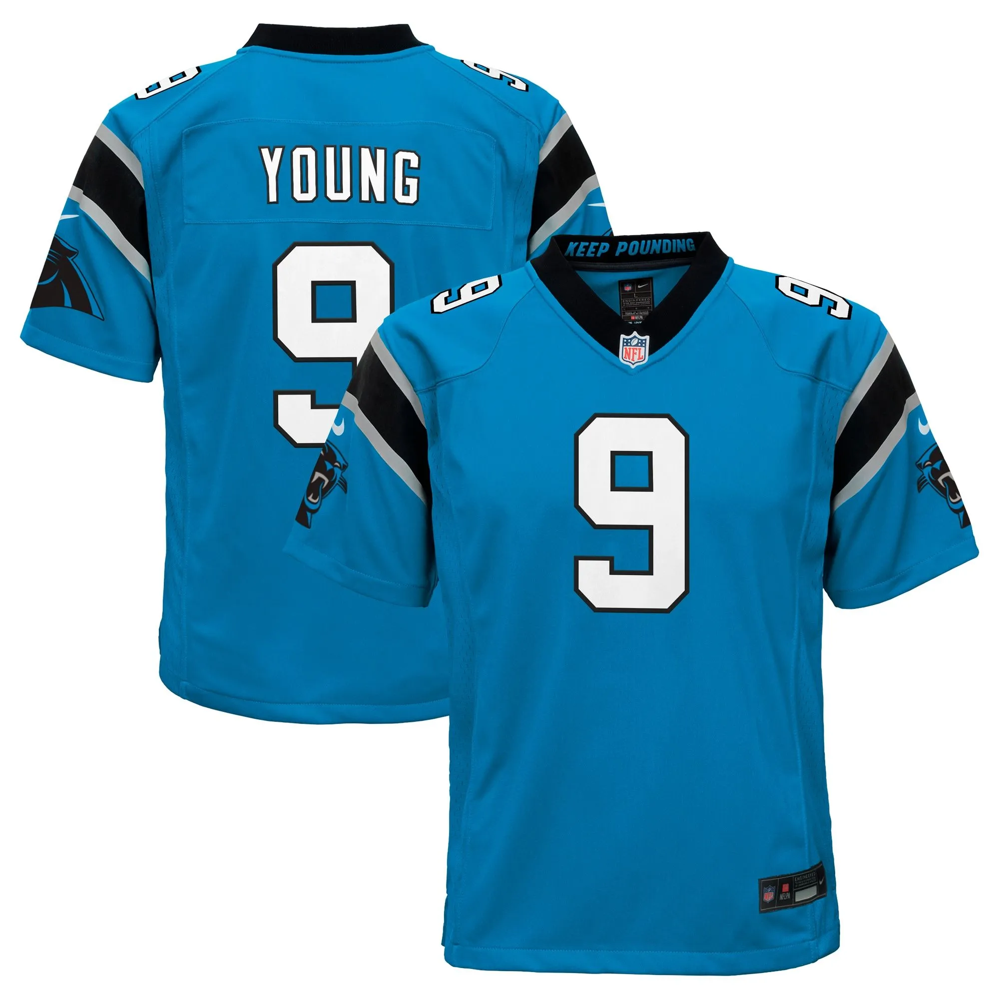 Bryce Young Carolina Panthers  Youth Game Jersey - Blue