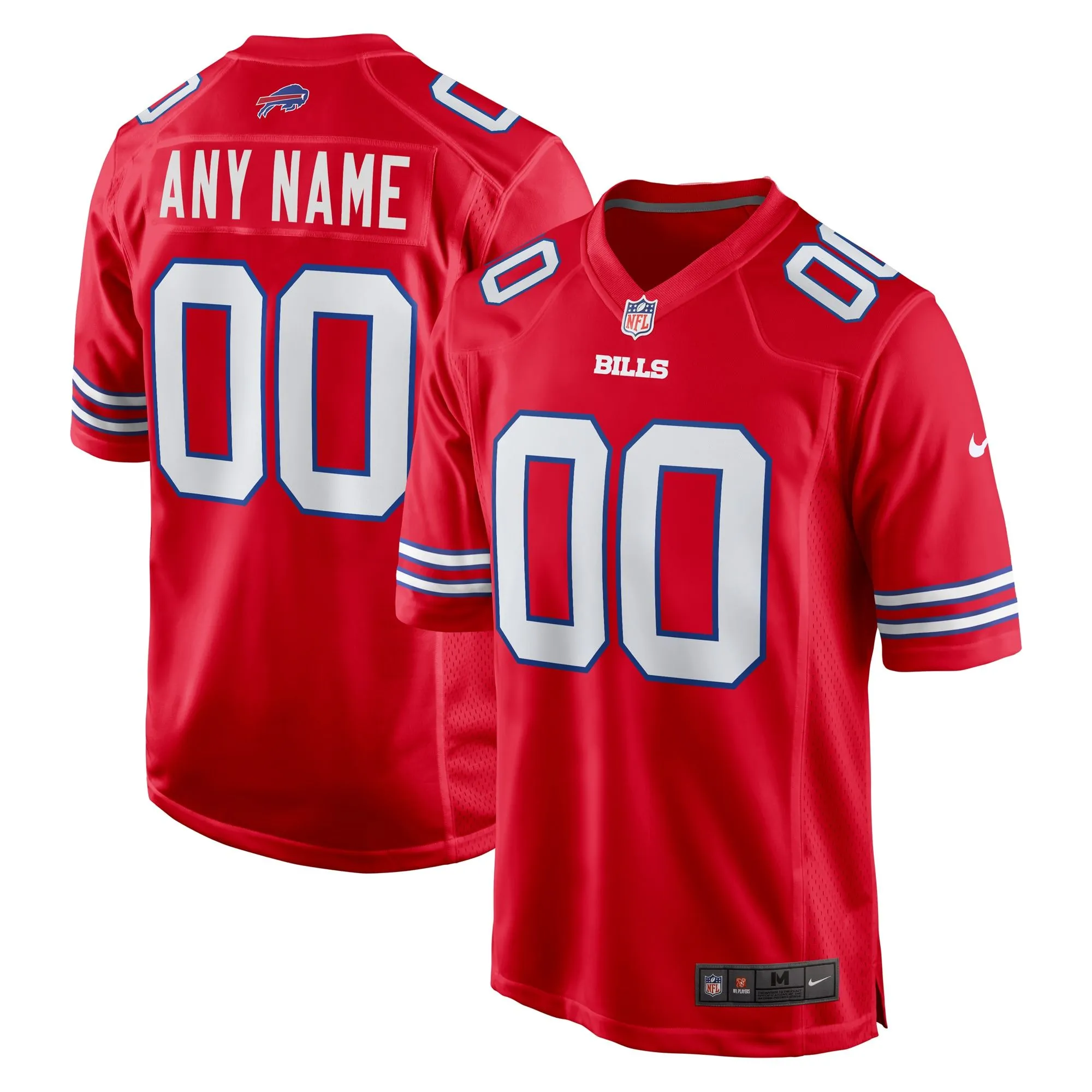 Buffalo Bills  Alternate Custom Game Jersey - Red