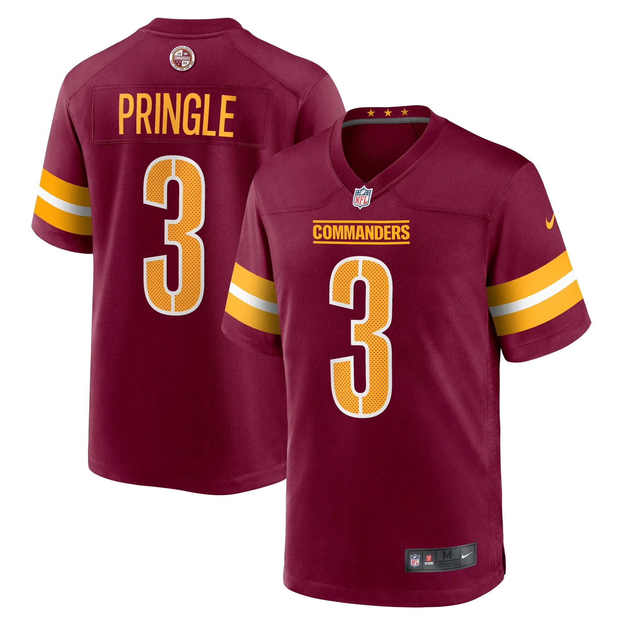 Byron Pringle Washington Commanders   Game Jersey -  Burgundy