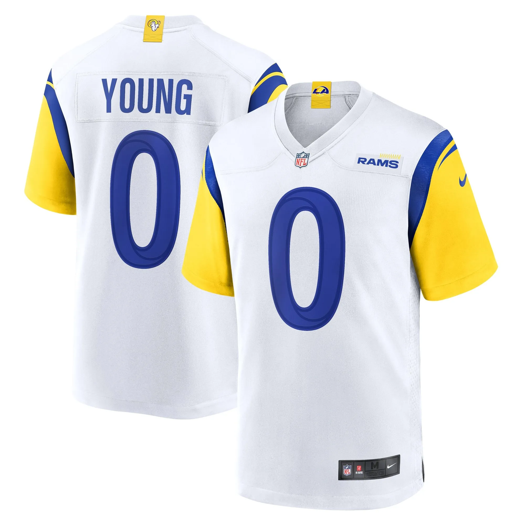 Byron Young Los Angeles Rams  Team Game Jersey -  White