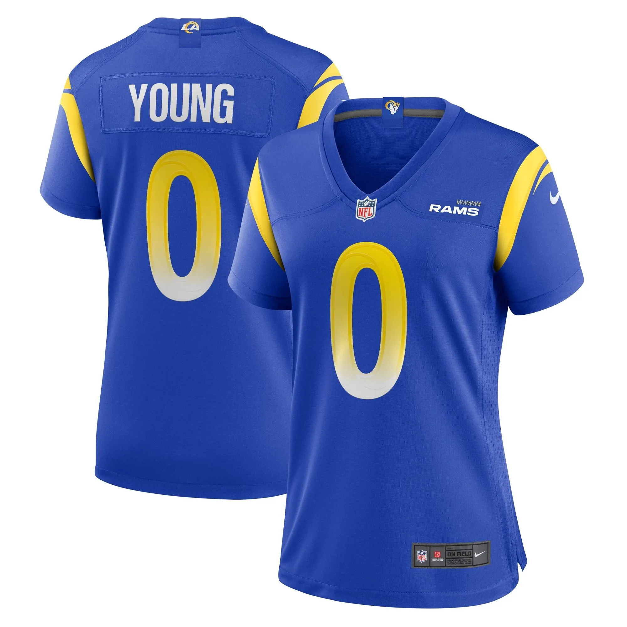 Byron Young Los Angeles Rams  Women's Home Game Jersey - Royal