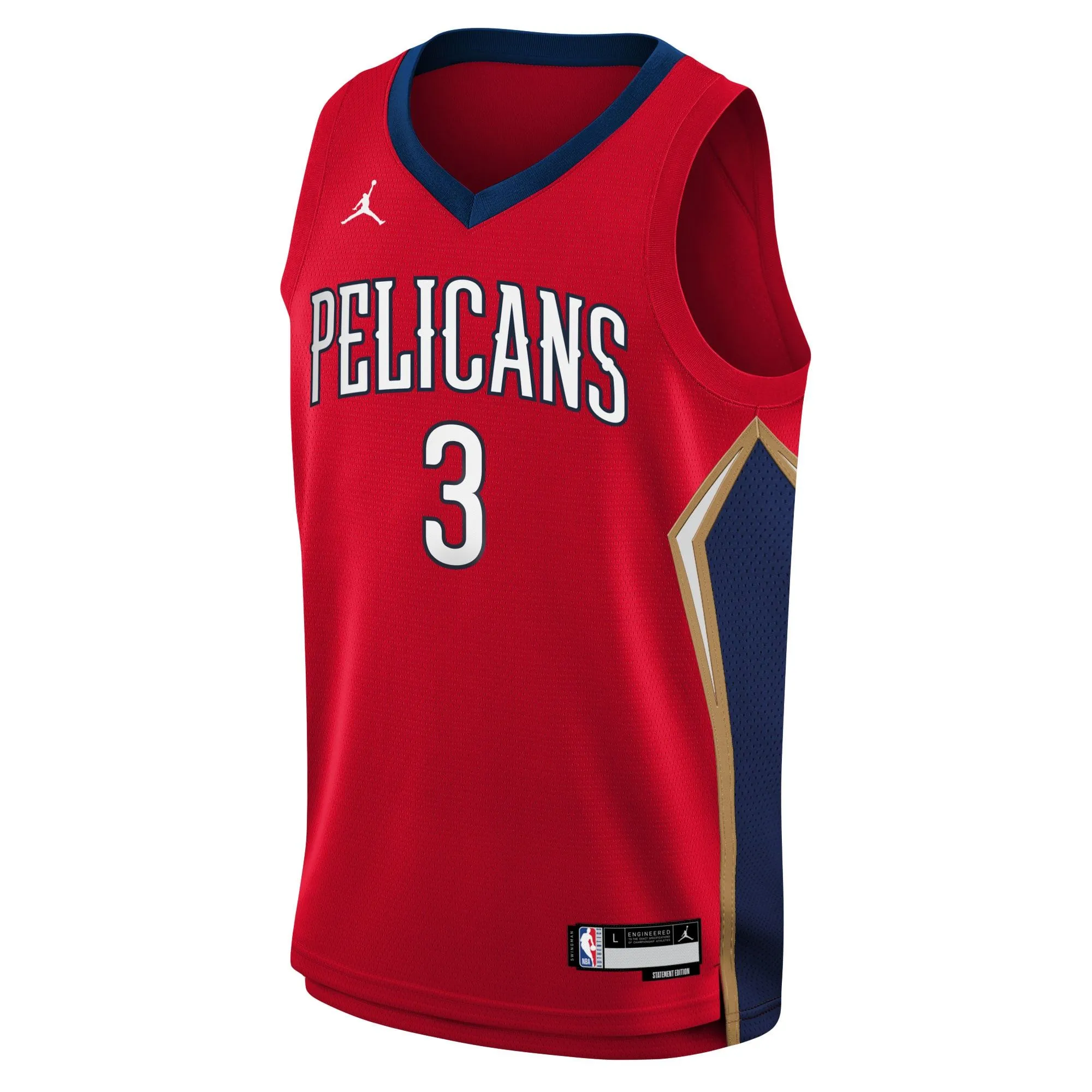 C.J. McCollum New Orleans Pelicans Jordan Brand Youth Swingman Jersey - Statement Edition - Red