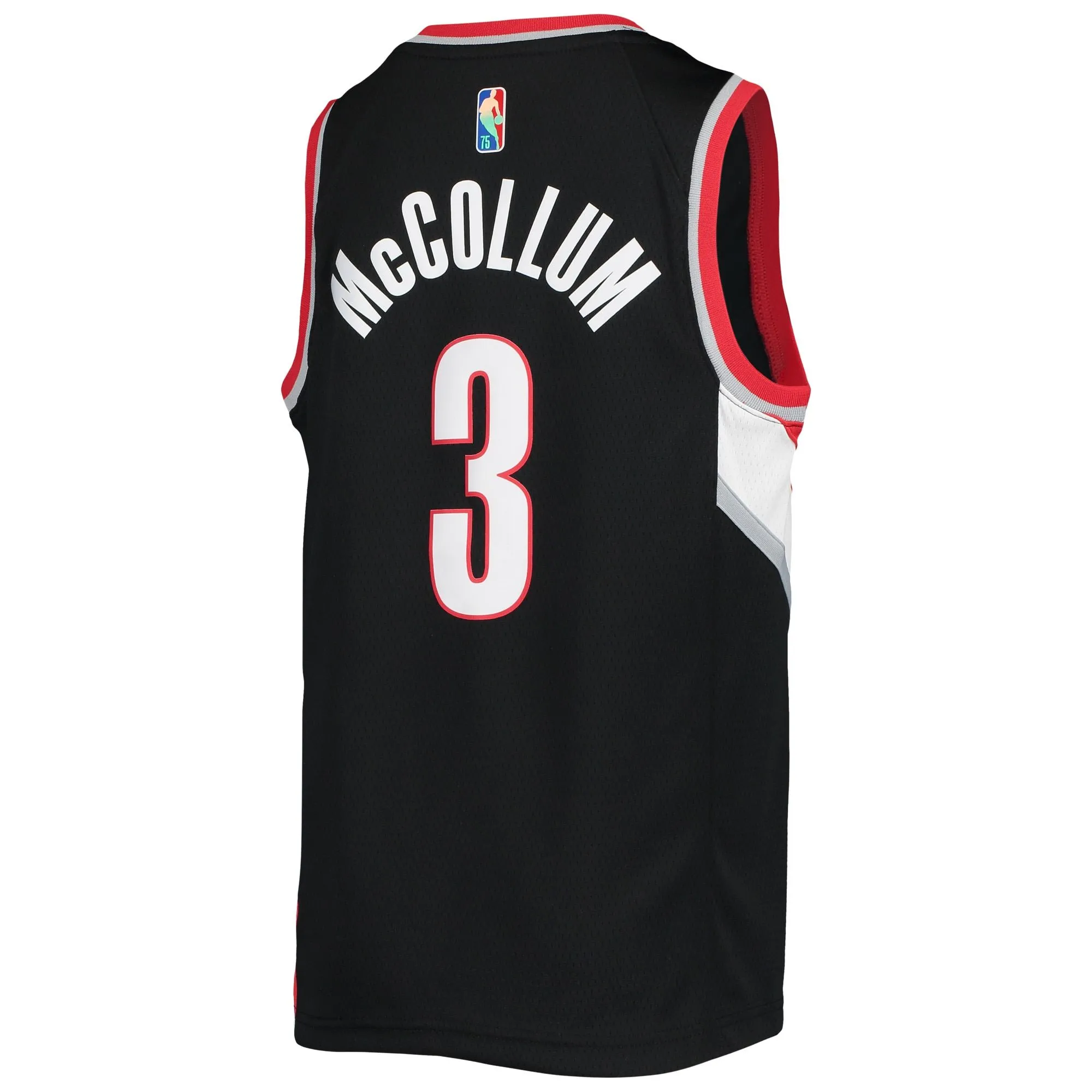 C.J. McCollum Portland Trail Blazers  Youth 2021/22 Diamond Swingman Jersey - Icon Edition - Black