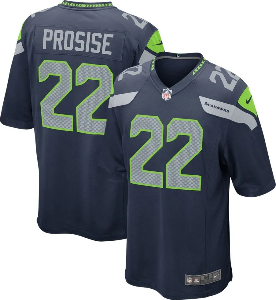 C.J. Prosise Seattle Seahawks  Youth Game Jersey - College Navy