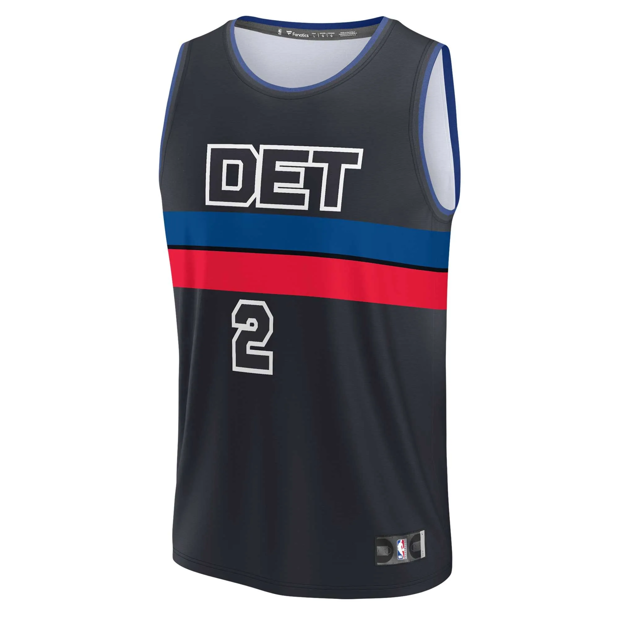 Cade Cunningham Detroit Pistons Fanatics Branded Fast Break Replica Jersey - Statement Edition - Black