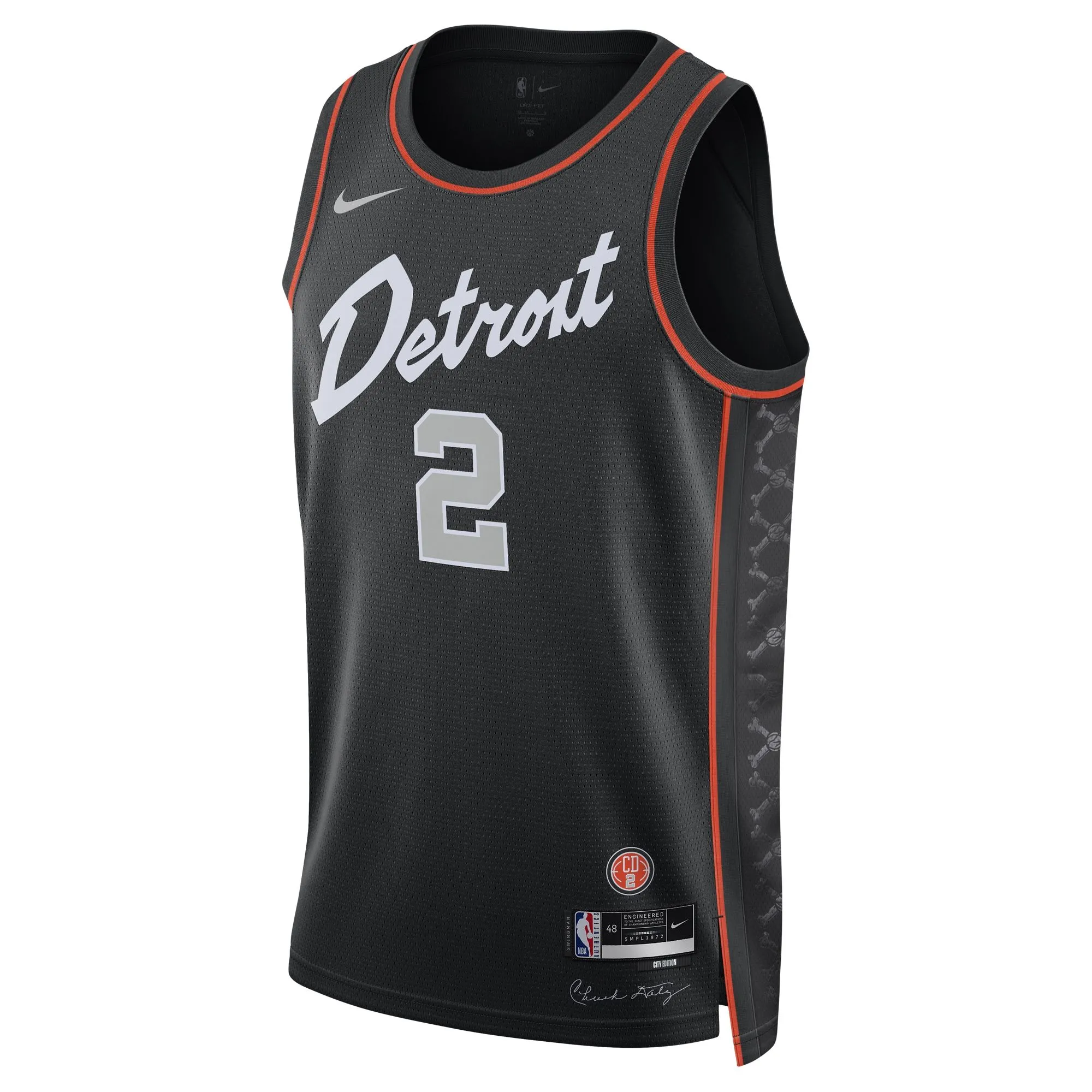 Cade Cunningham Detroit Pistons  Unisex 2023/24 Swingman Jersey - Black - City Edition