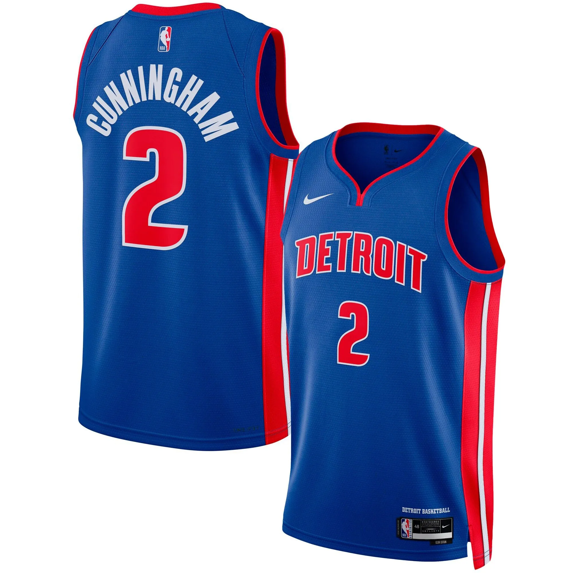 Cade Cunningham Detroit Pistons  Unisex Swingman Jersey - Icon Edition - Blue