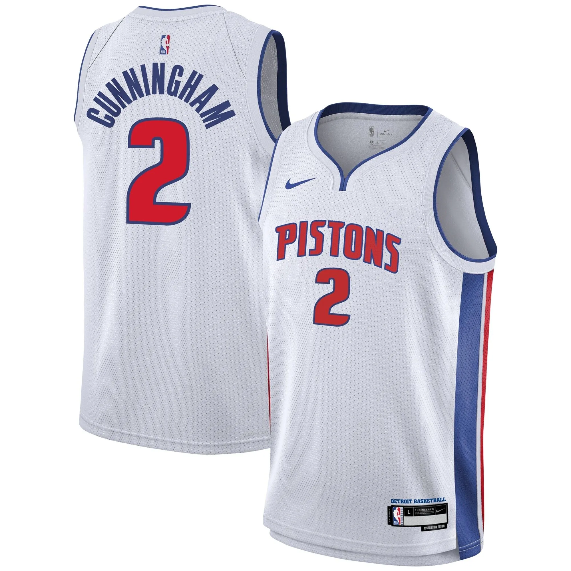 Cade Cunningham Detroit Pistons  Youth Swingman Jersey - Association Edition - White