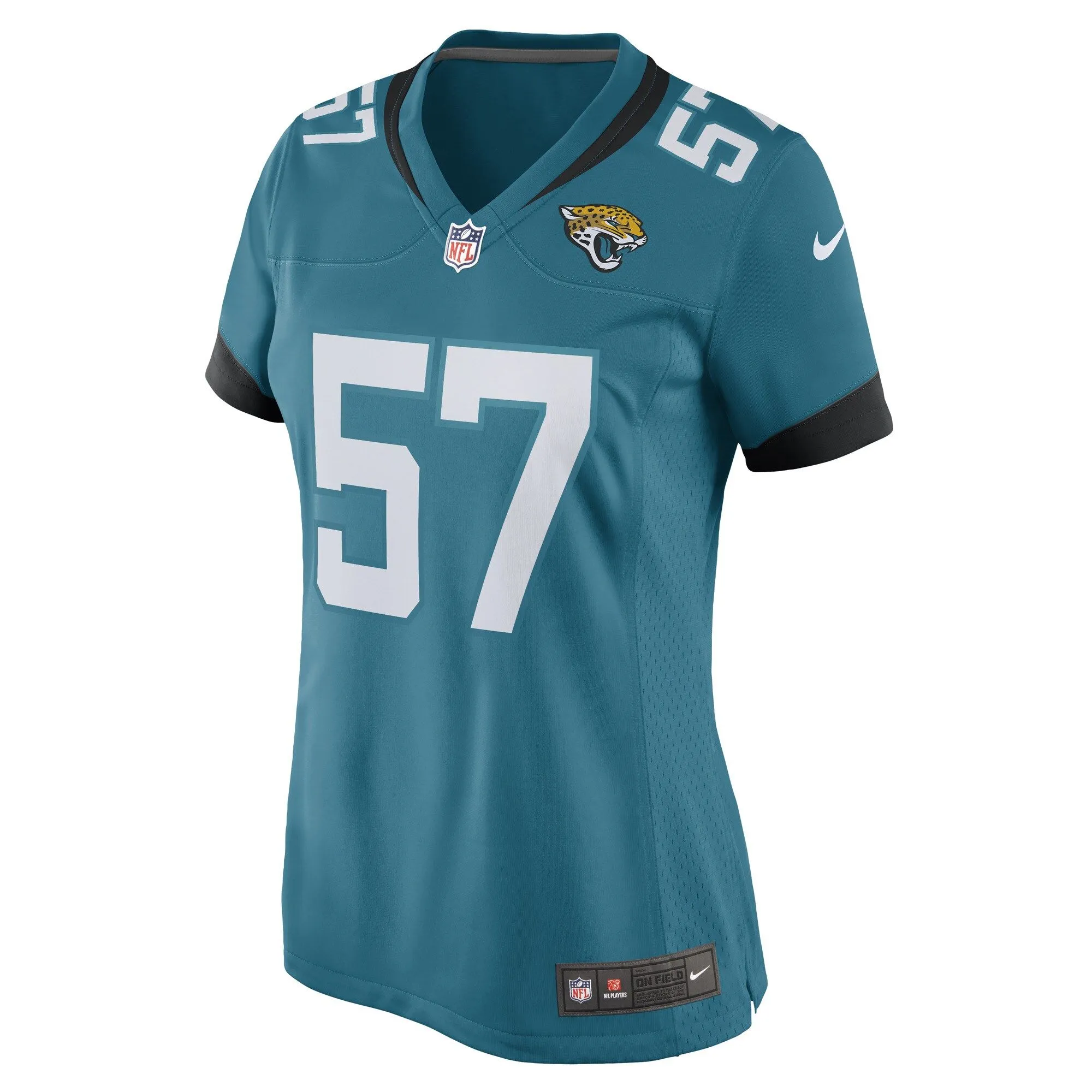 Caleb Johnson Jacksonville Jaguars  Women's Game Player Jersey - Teal