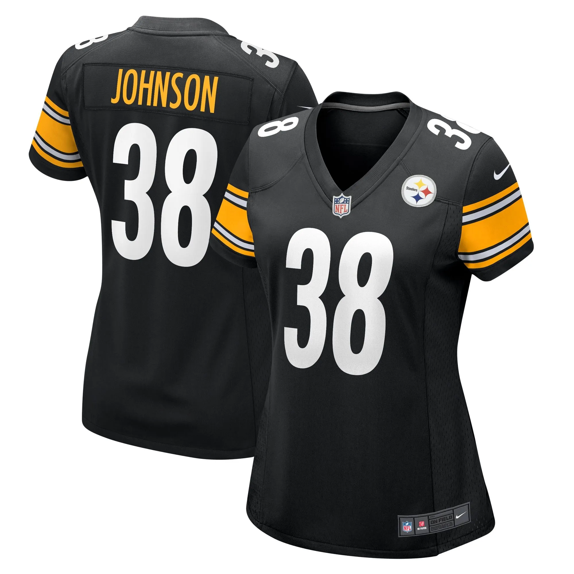 Caleb Johnson Pittsburgh Steelers  Women's  Game Jersey -  Black