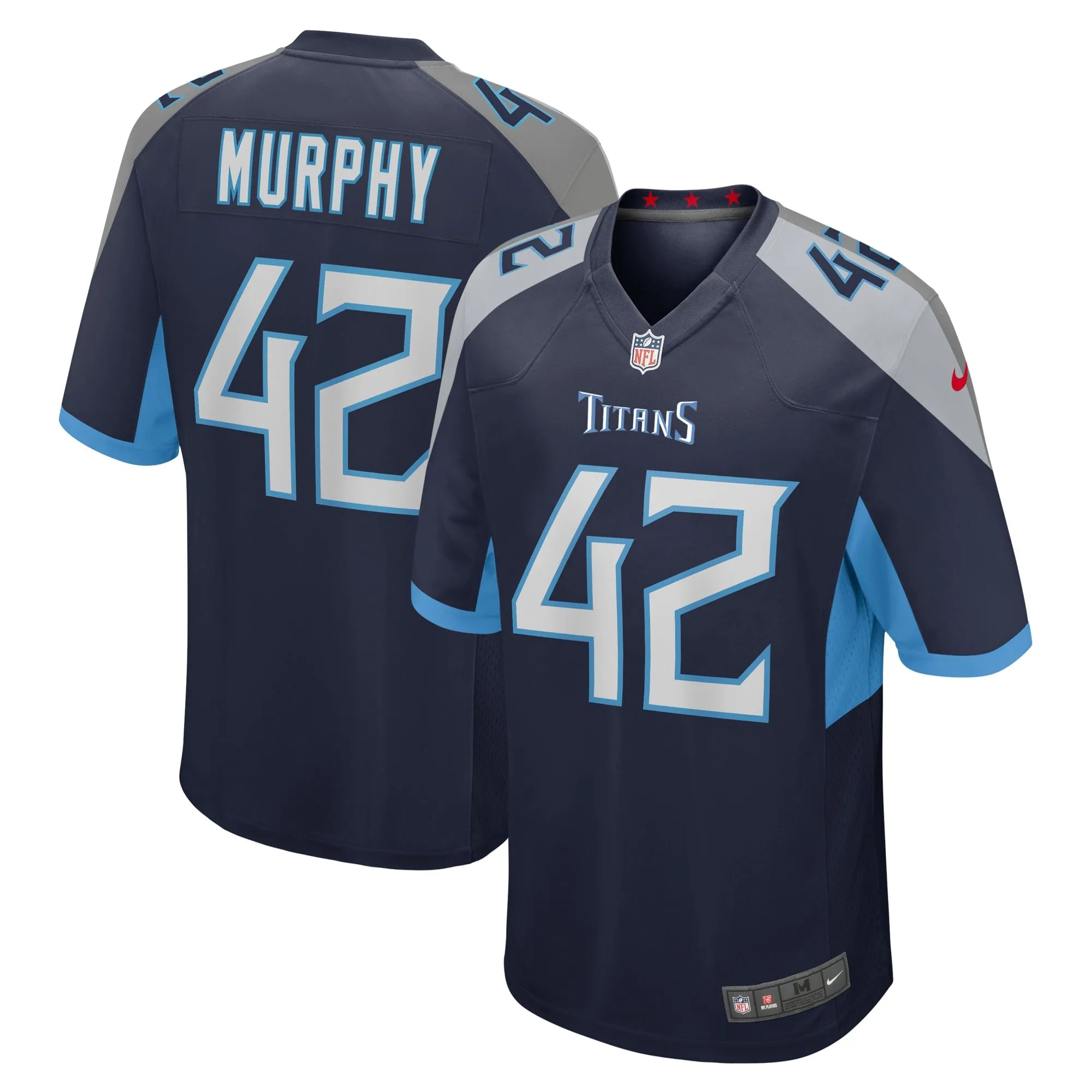 Caleb Murphy Tennessee Titans  Team Game Jersey -  Navy