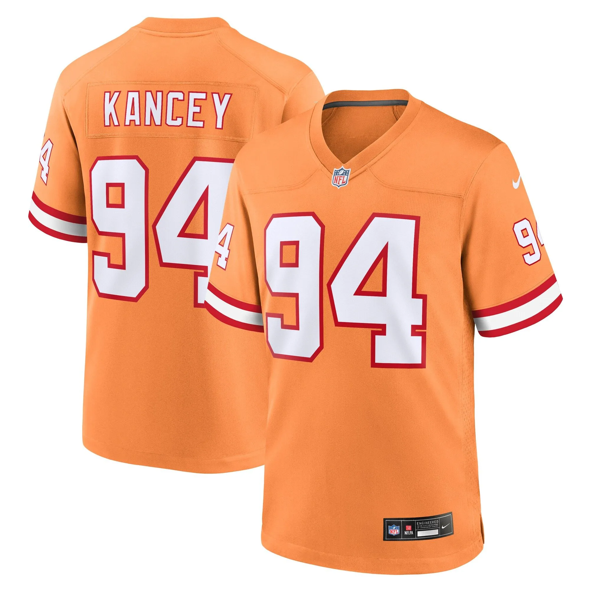 Calijah Kancey Tampa Bay Buccaneers  Alternate Team Game Jersey - Orange