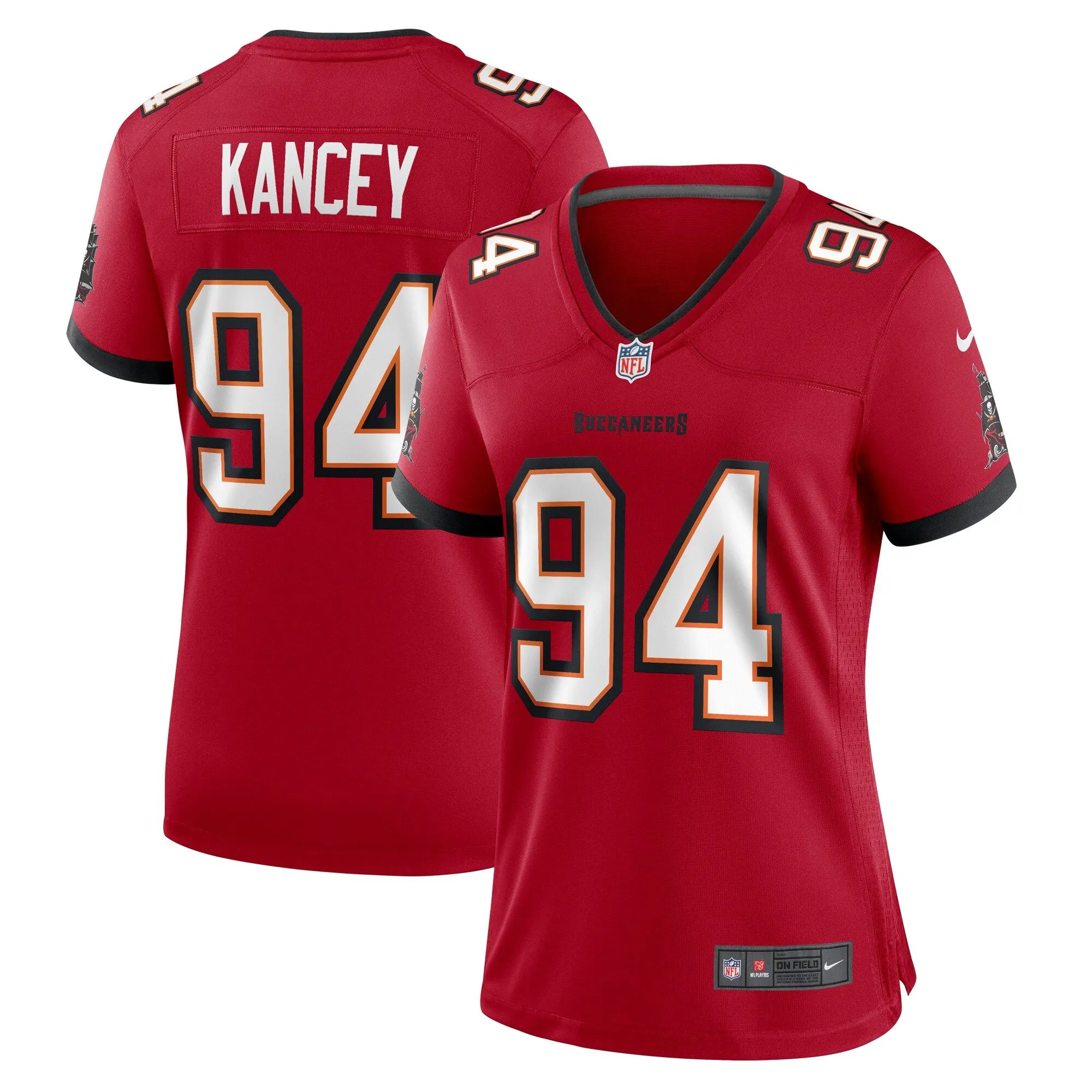 Calijah Kancey Tampa Bay Buccaneers  Women's  Game Jersey -  Red