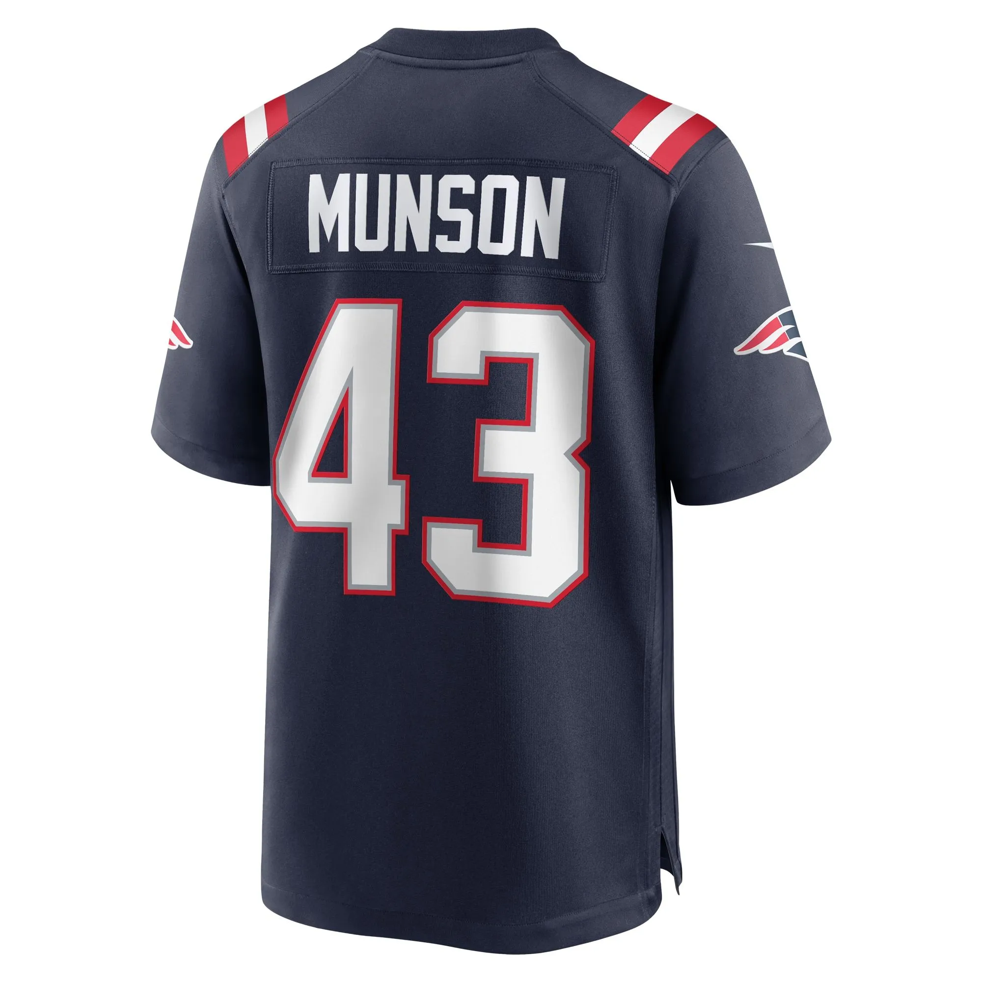 Calvin Munson New England Patriots  Home Game Player Jersey - Navy