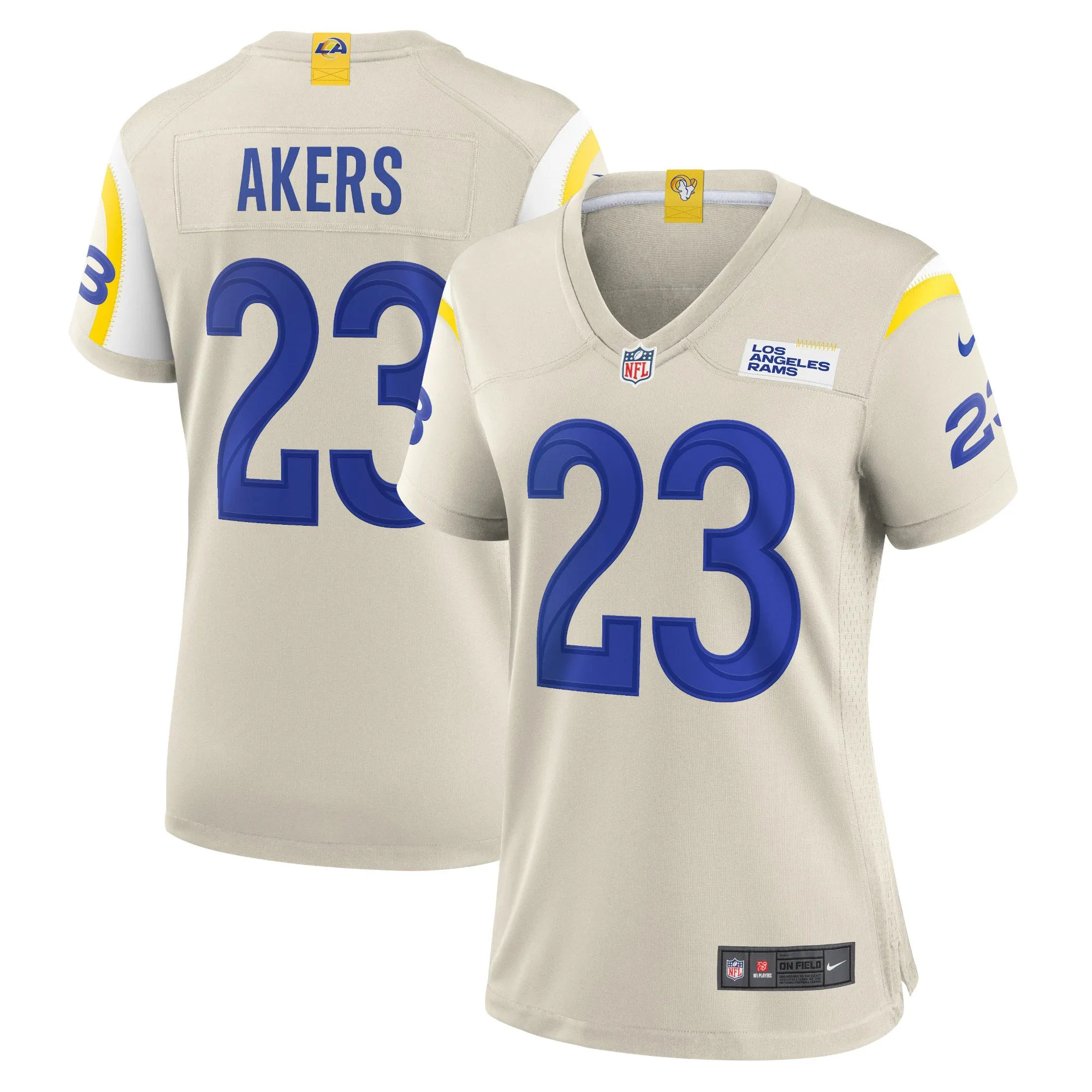 Cam Akers Los Angeles Rams  Women's Game Jersey - Bone