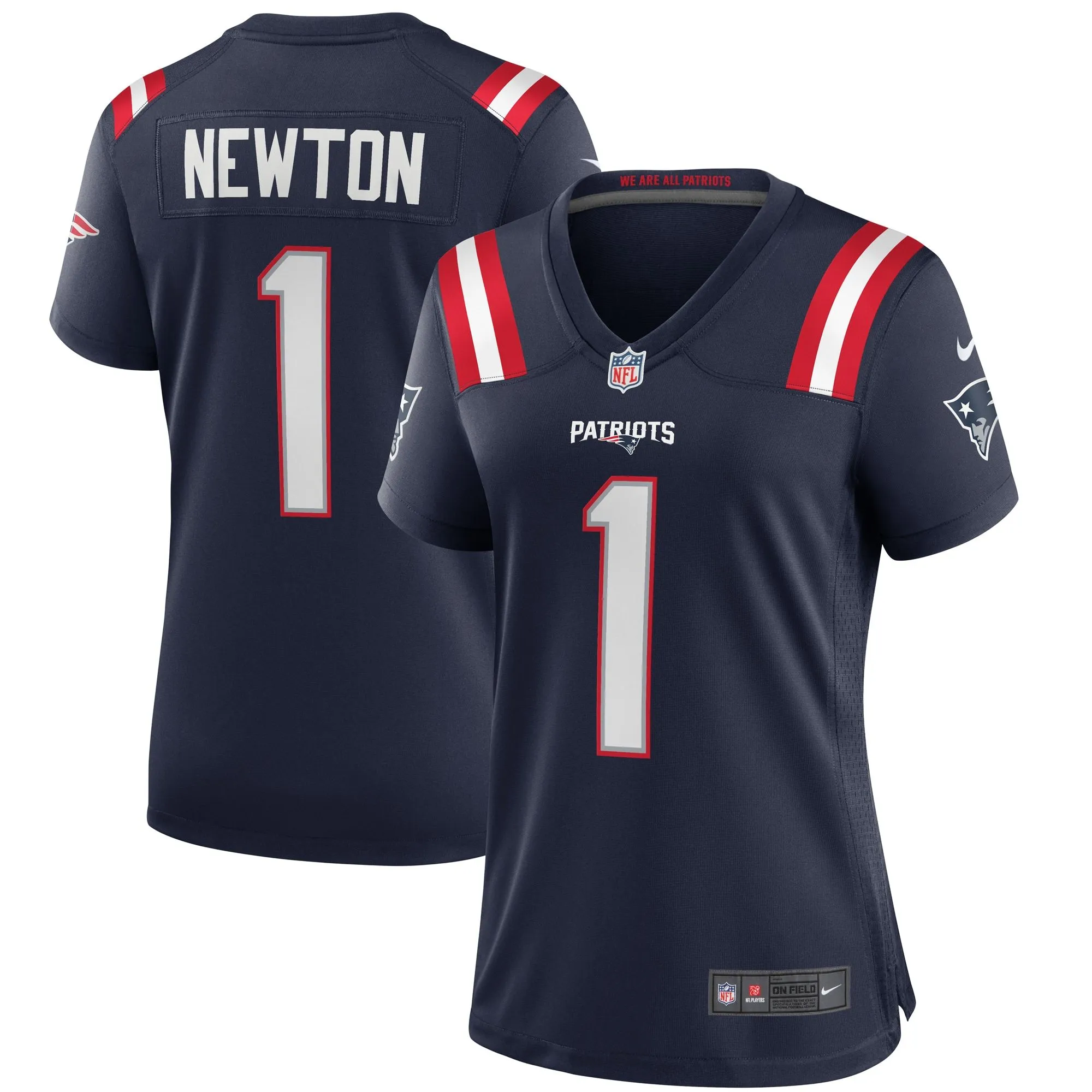 Cam Newton New England Patriots  Women's Game Jersey - Navy