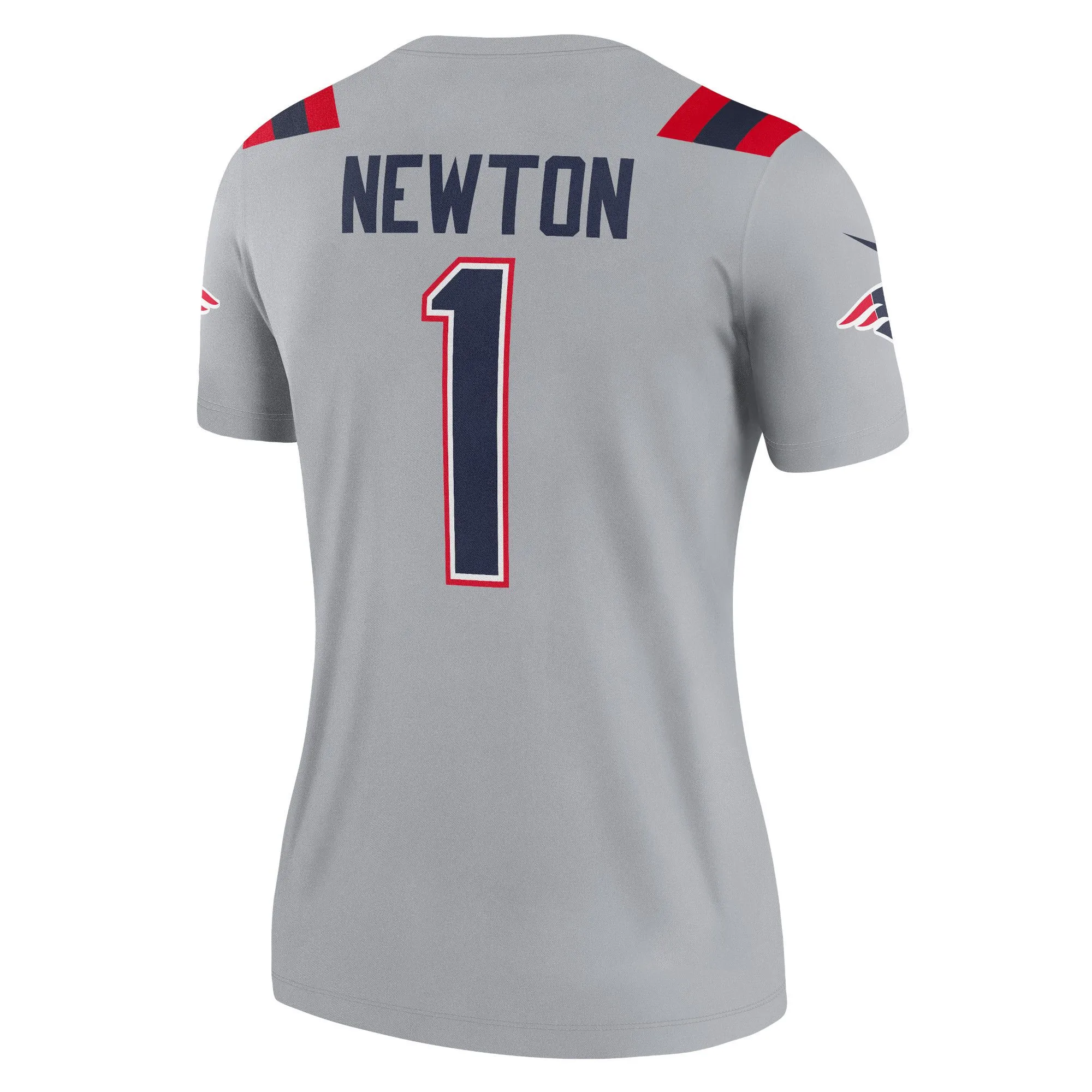 Cam Newton New England Patriots  Women's Inverted Legend Jersey - Gray