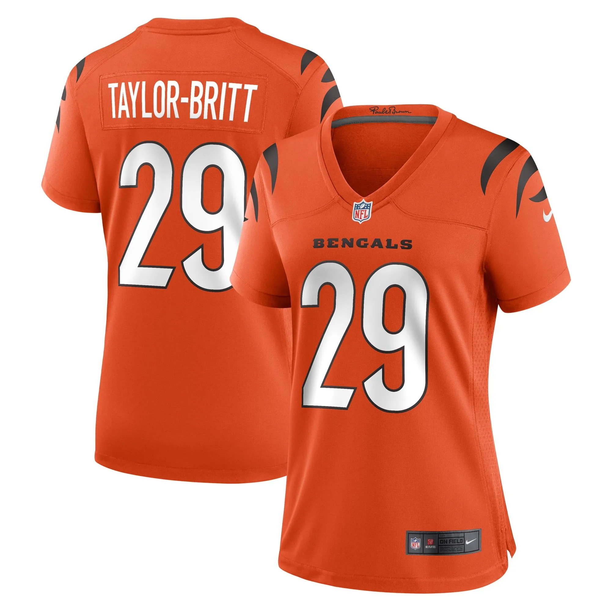 Cam Taylor-Britt Cincinnati Bengals  Women's Alternate Game Jersey -  Orange