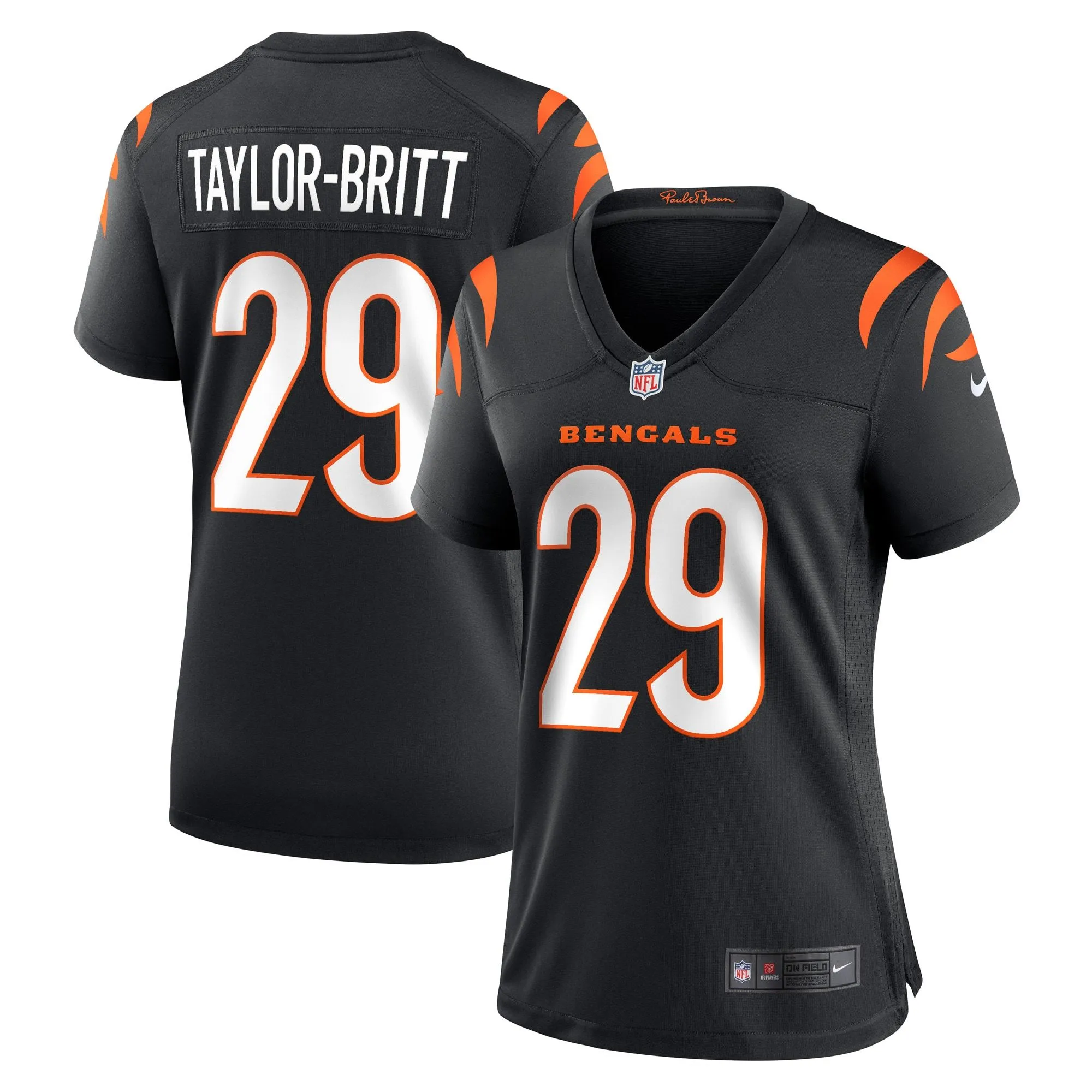 Cam Taylor-Britt Cincinnati Bengals  Women's Game Player Jersey - Black