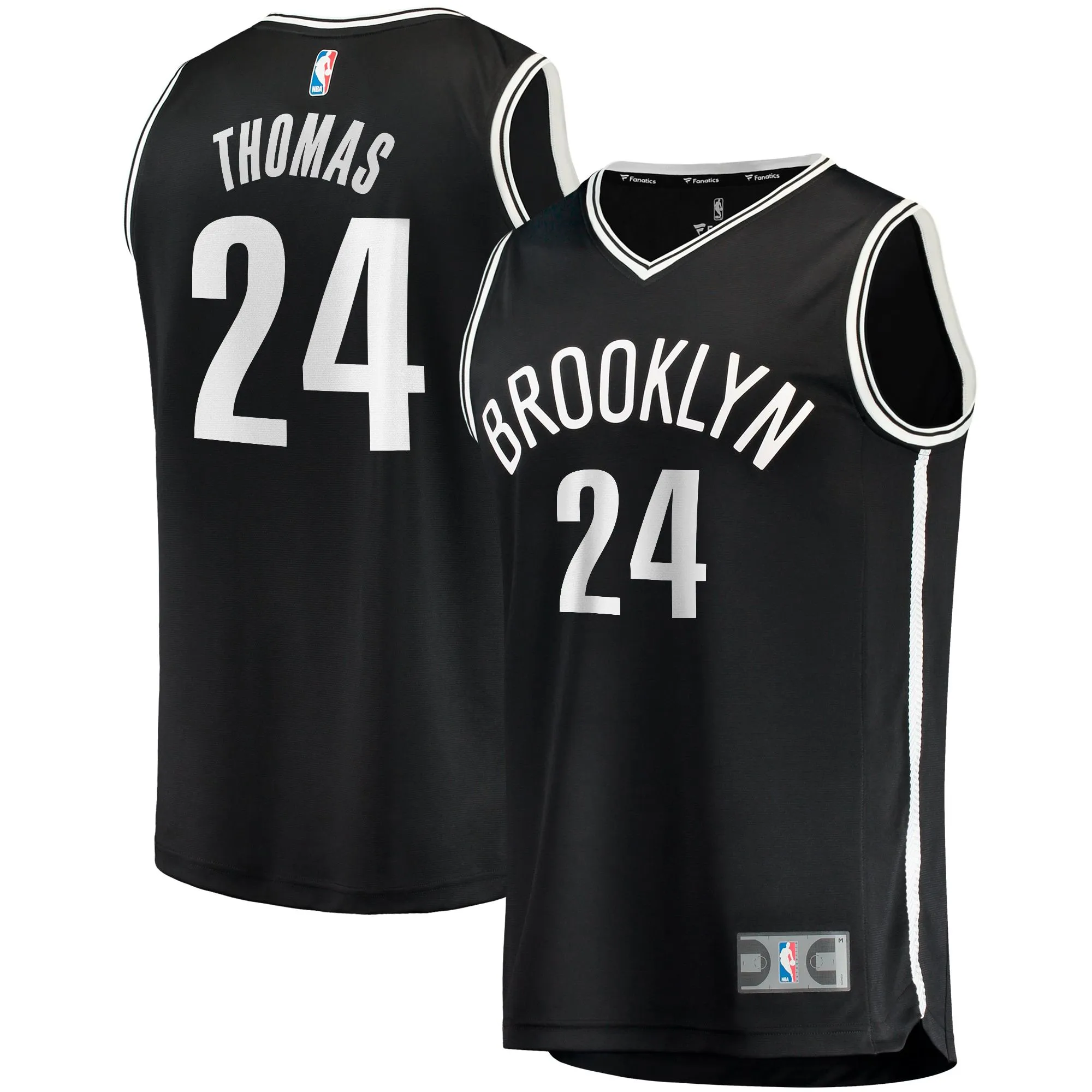 Cam Thomas Brooklyn Nets Fanatics Branded Big & Tall Fast Break Player Jersey - Black - Icon Edition