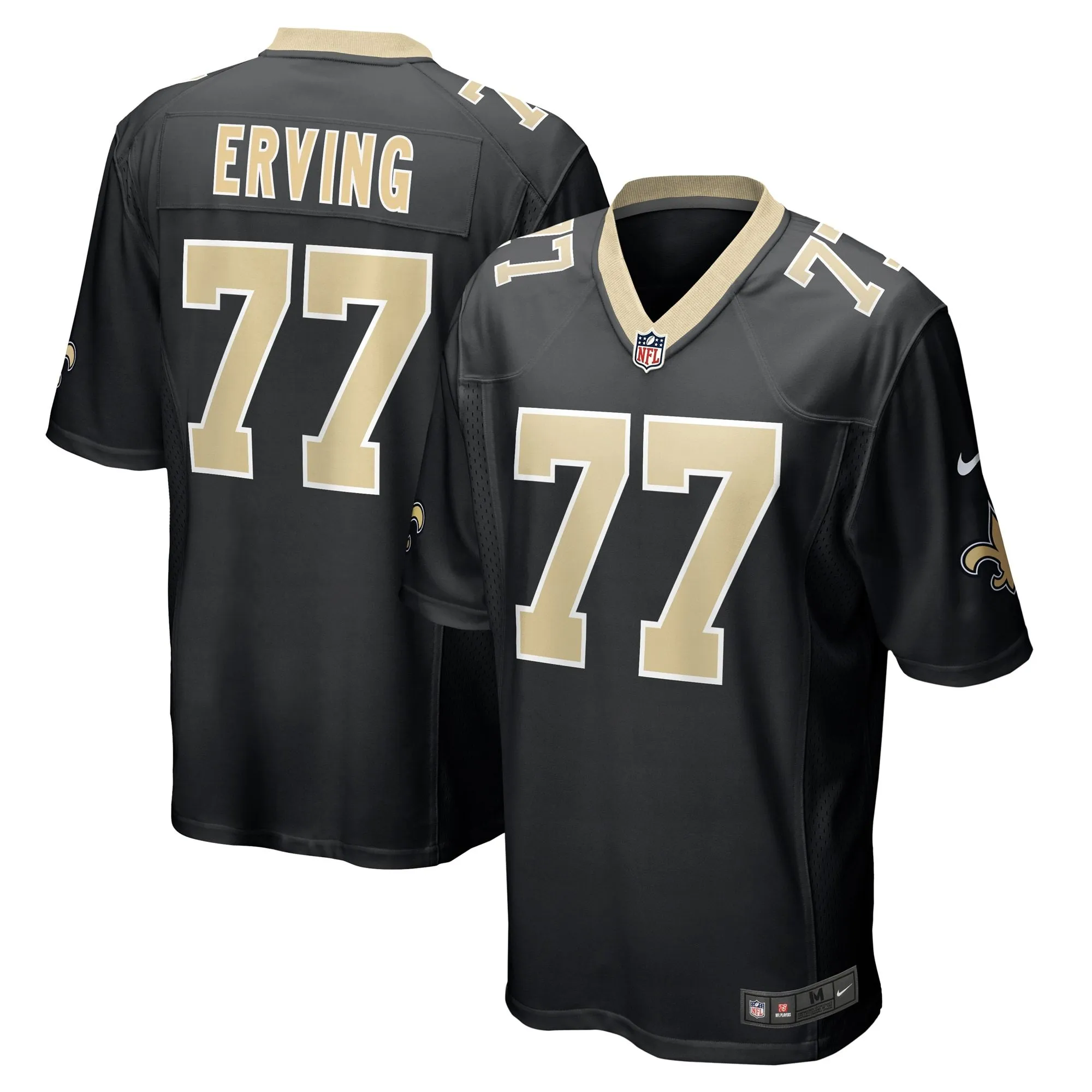 Cameron Erving New Orleans Saints   Game Jersey -  Black