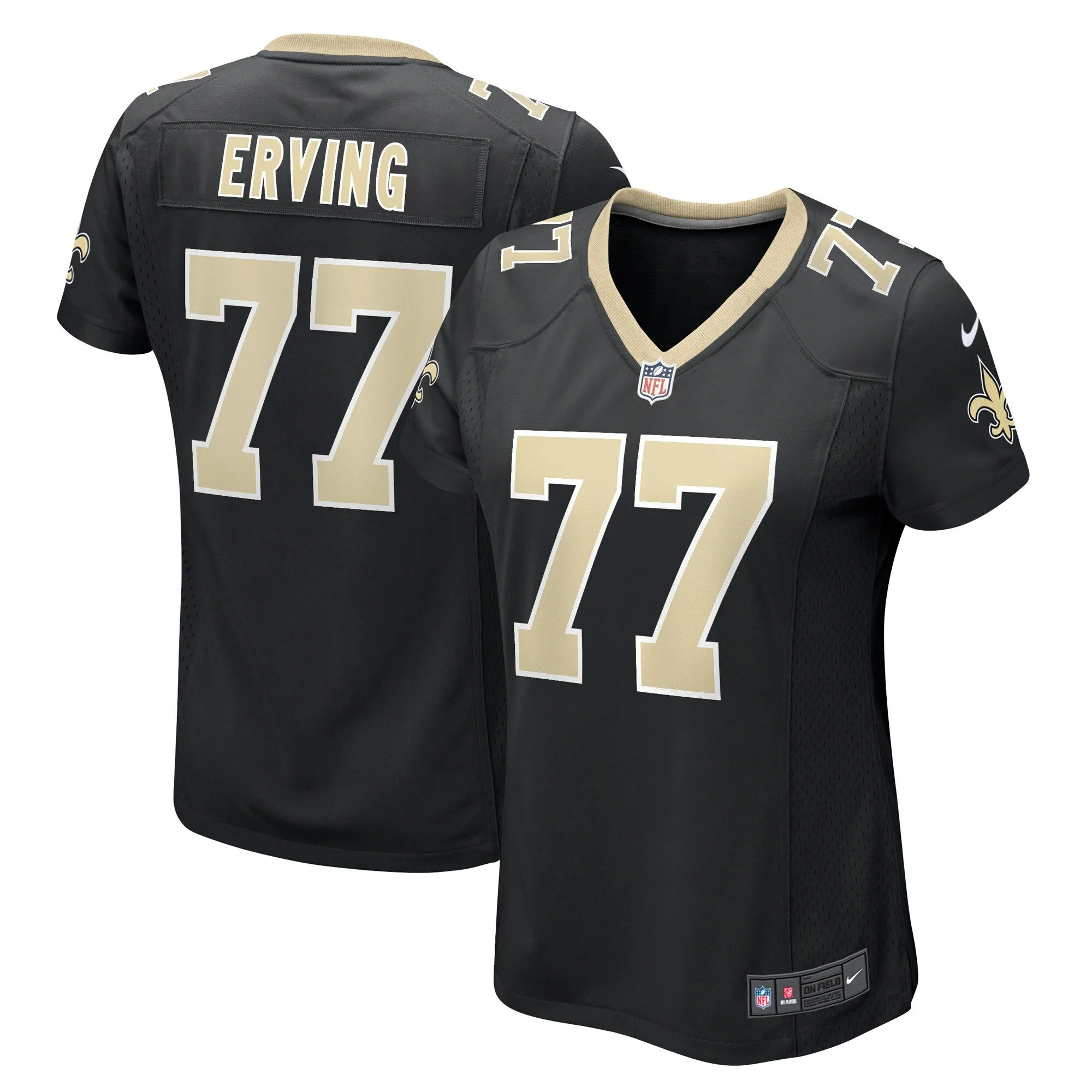 Cameron Erving New Orleans Saints  Women's  Game Jersey -  Black