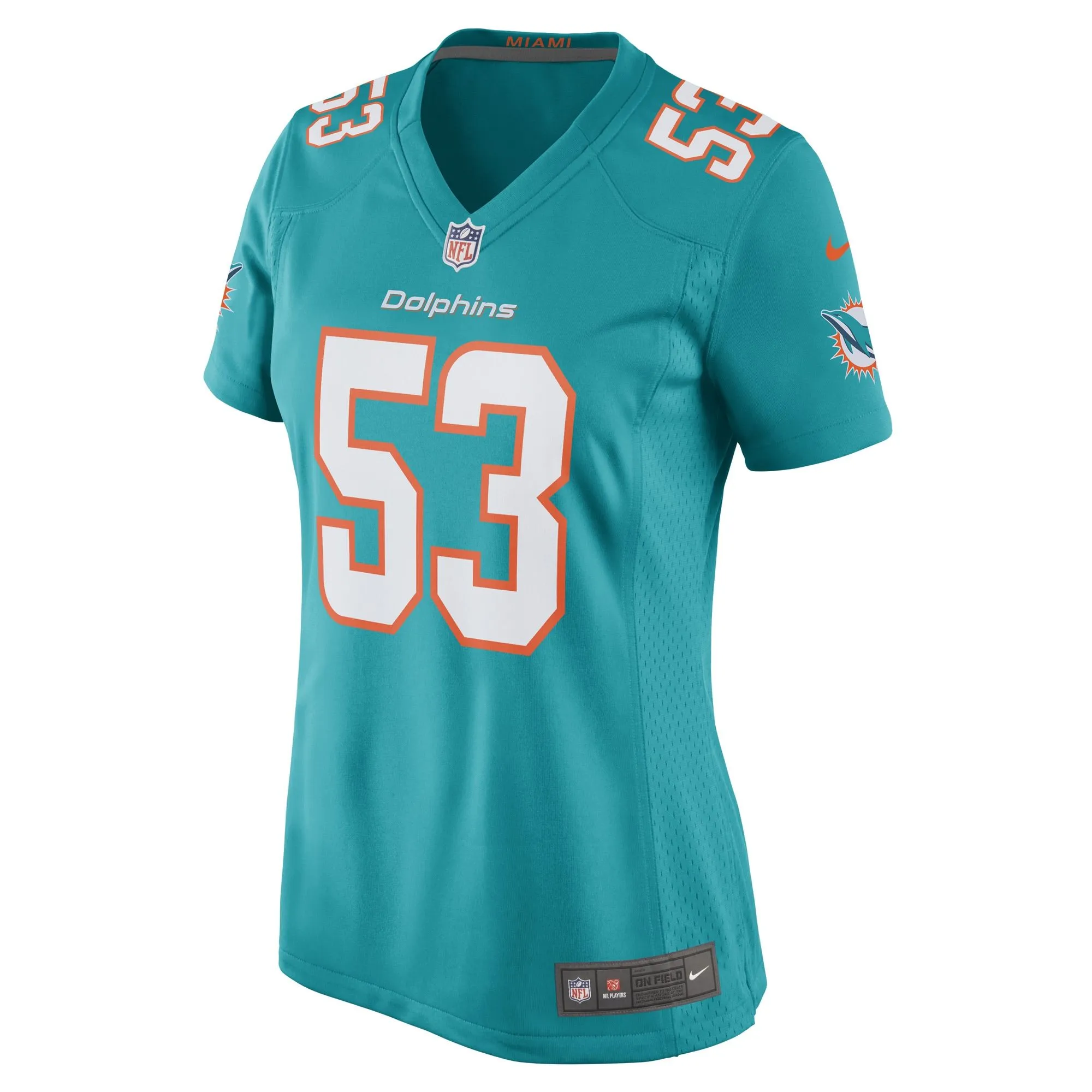 Cameron Goode Miami Dolphins  Women's Game Player Jersey - Aqua