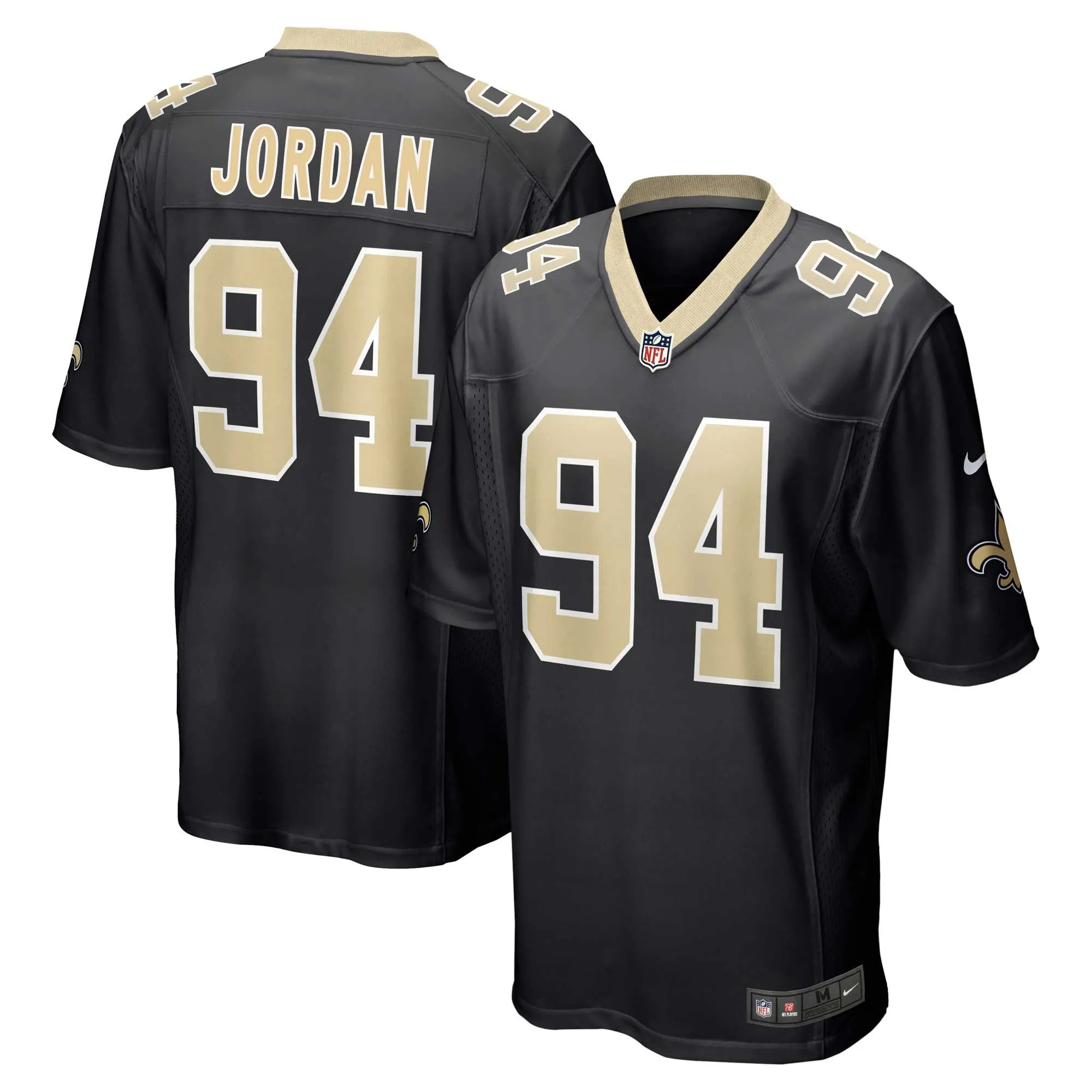 Cameron Jordan New Orleans Saints  Game Jersey - Black