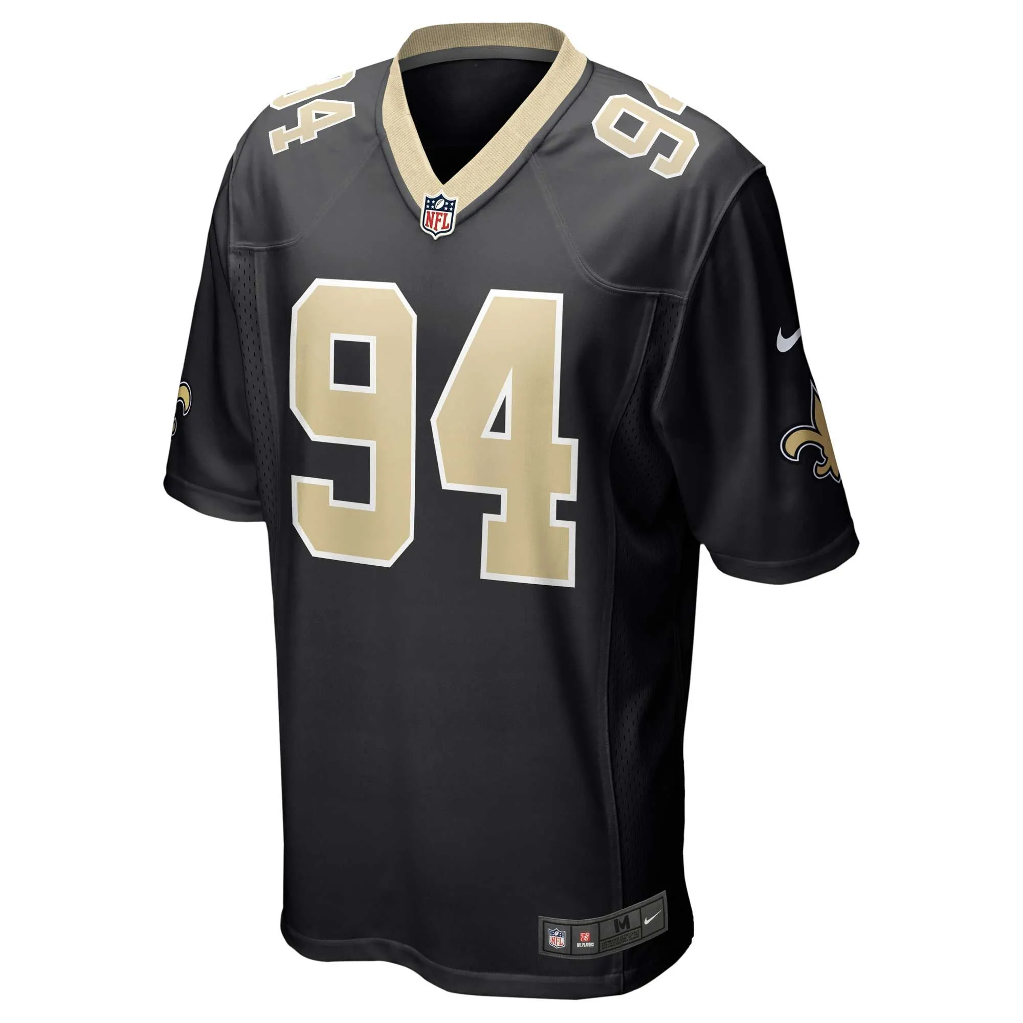 Cameron Jordan New Orleans Saints  Game Jersey - Black