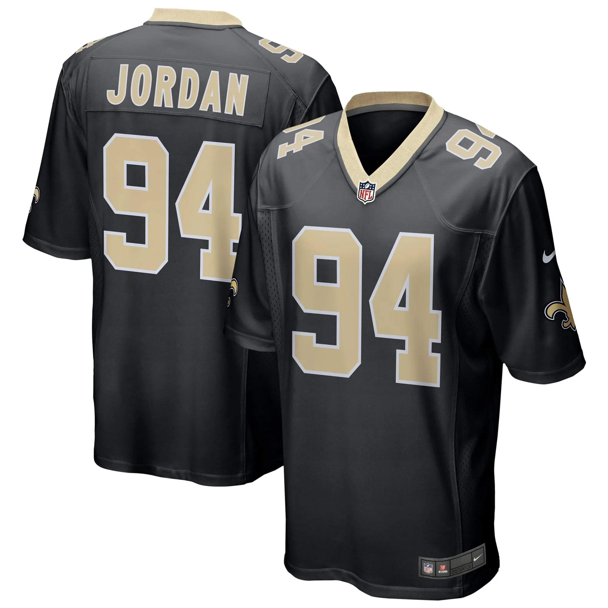 Cameron Jordan New Orleans Saints  Game Jersey - Black