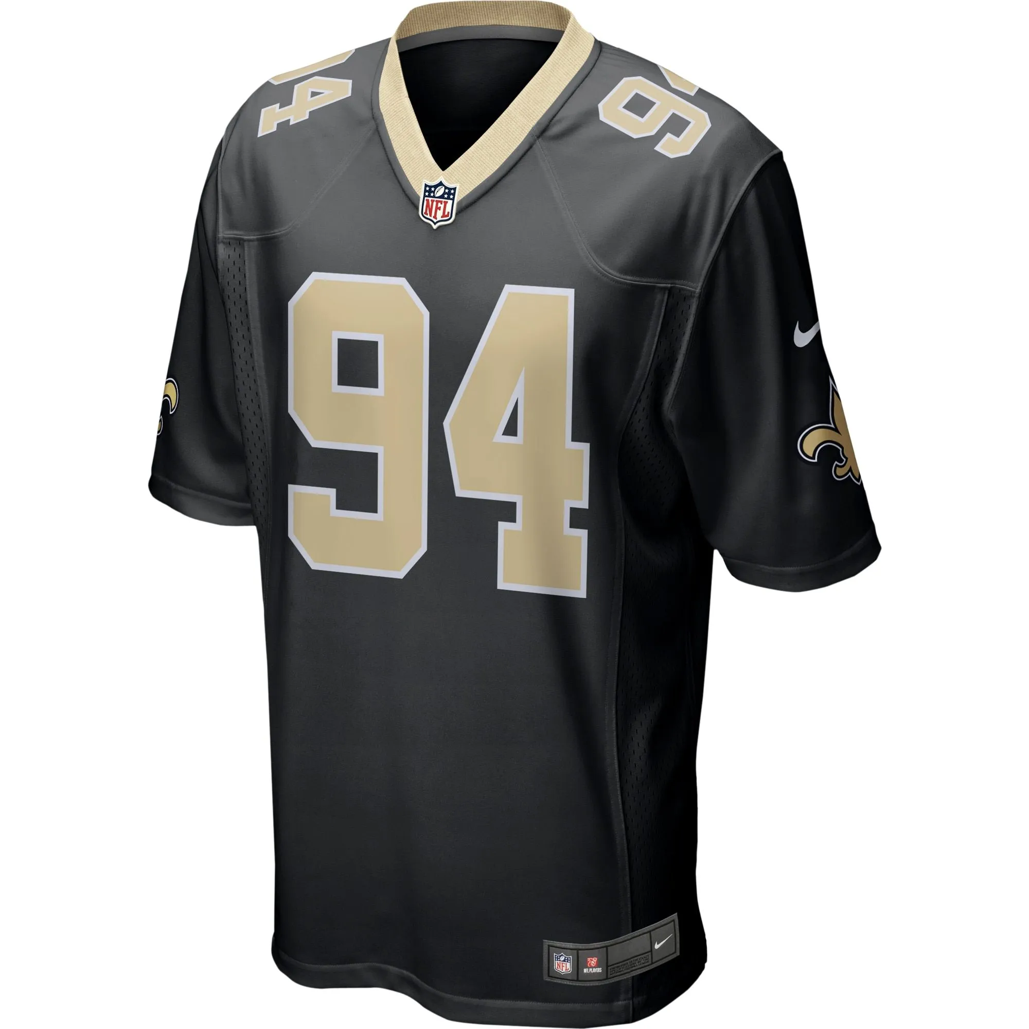 Cameron Jordan New Orleans Saints  Game Jersey - Black