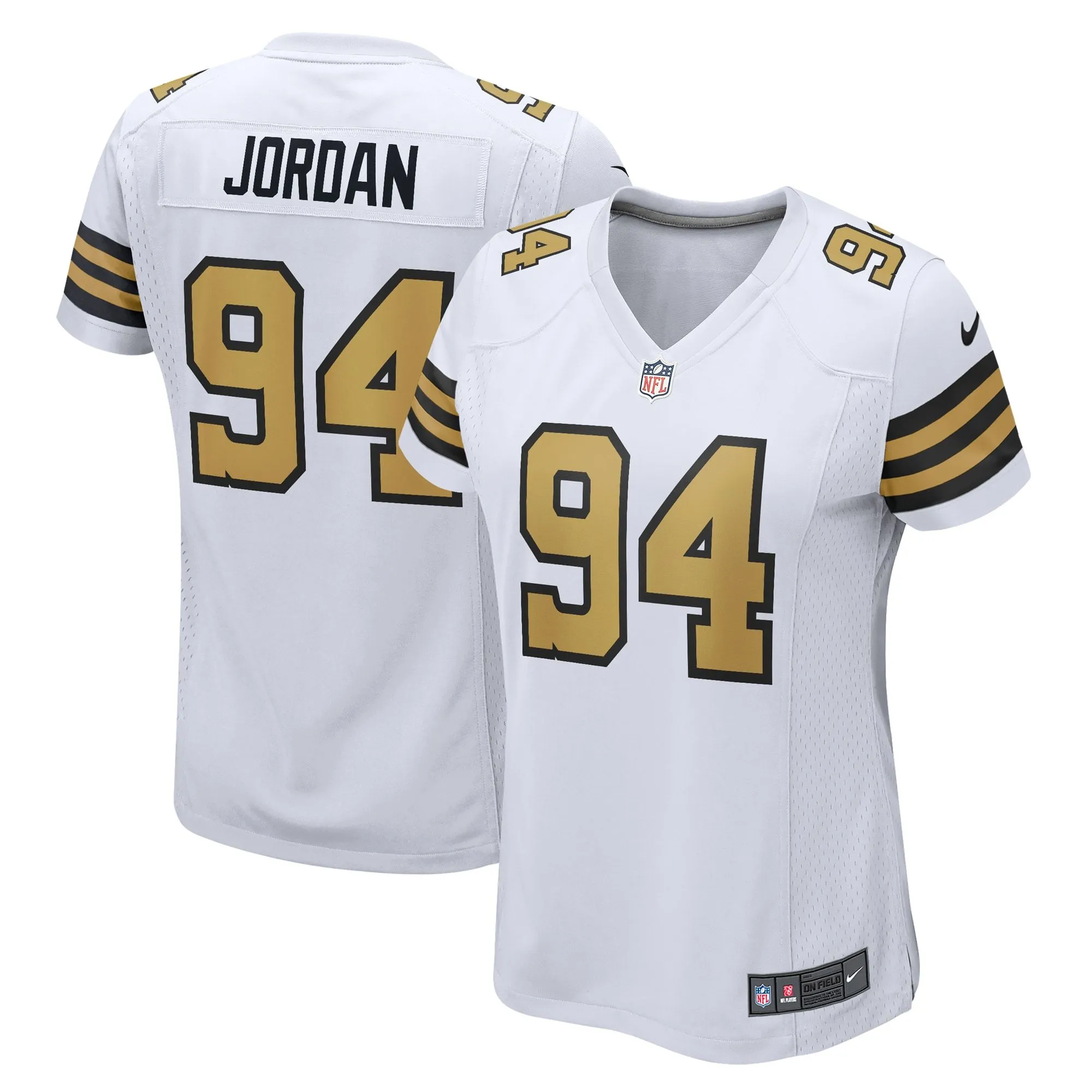 Cameron Jordan New Orleans Saints  Women's Alternate Game Jersey -  White