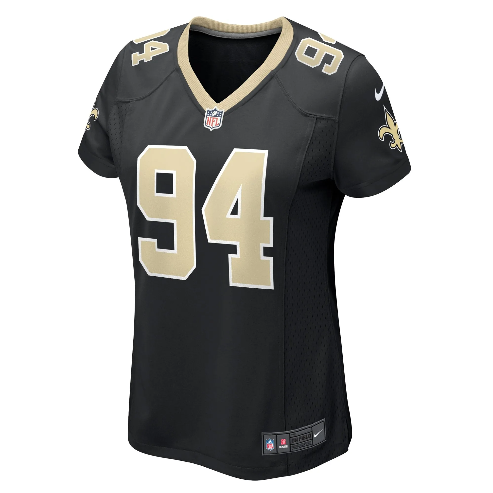 Cameron Jordan New Orleans Saints  Women's Team Game Jersey -  Black