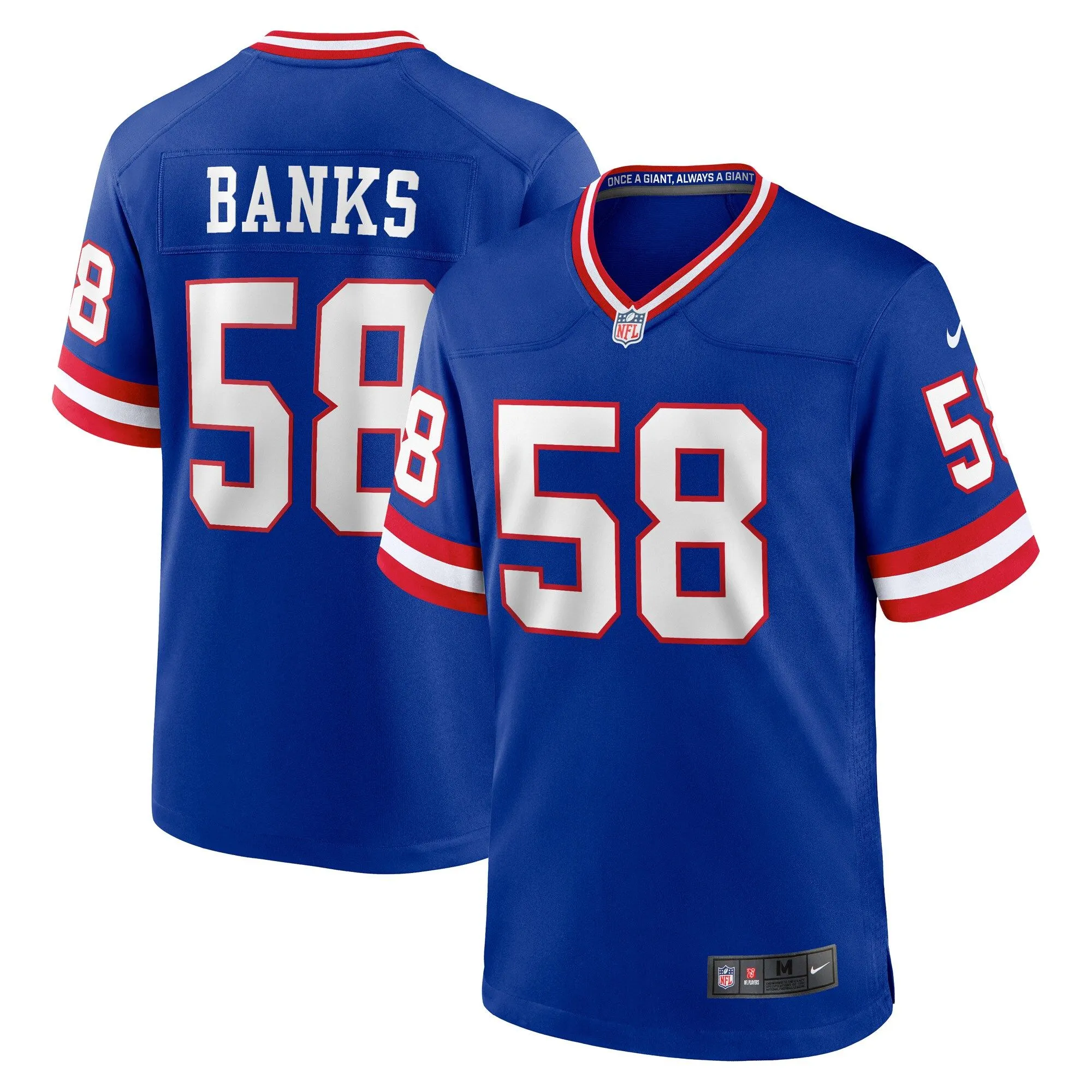 Carl Banks New York Giants  Classic Retired Player Game Jersey - Royal