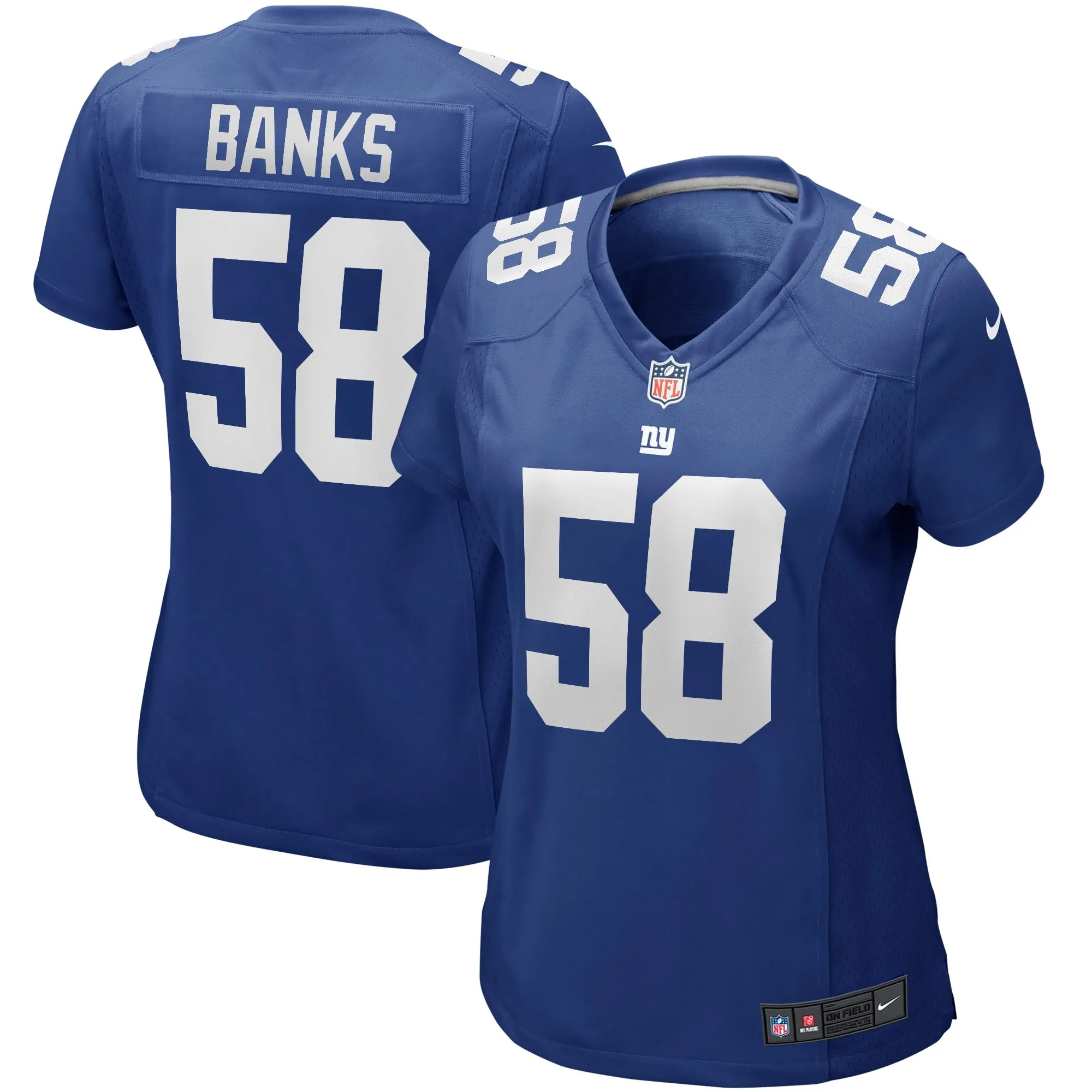 Carl Banks New York Giants  Women's Game Retired Player Jersey - Royal