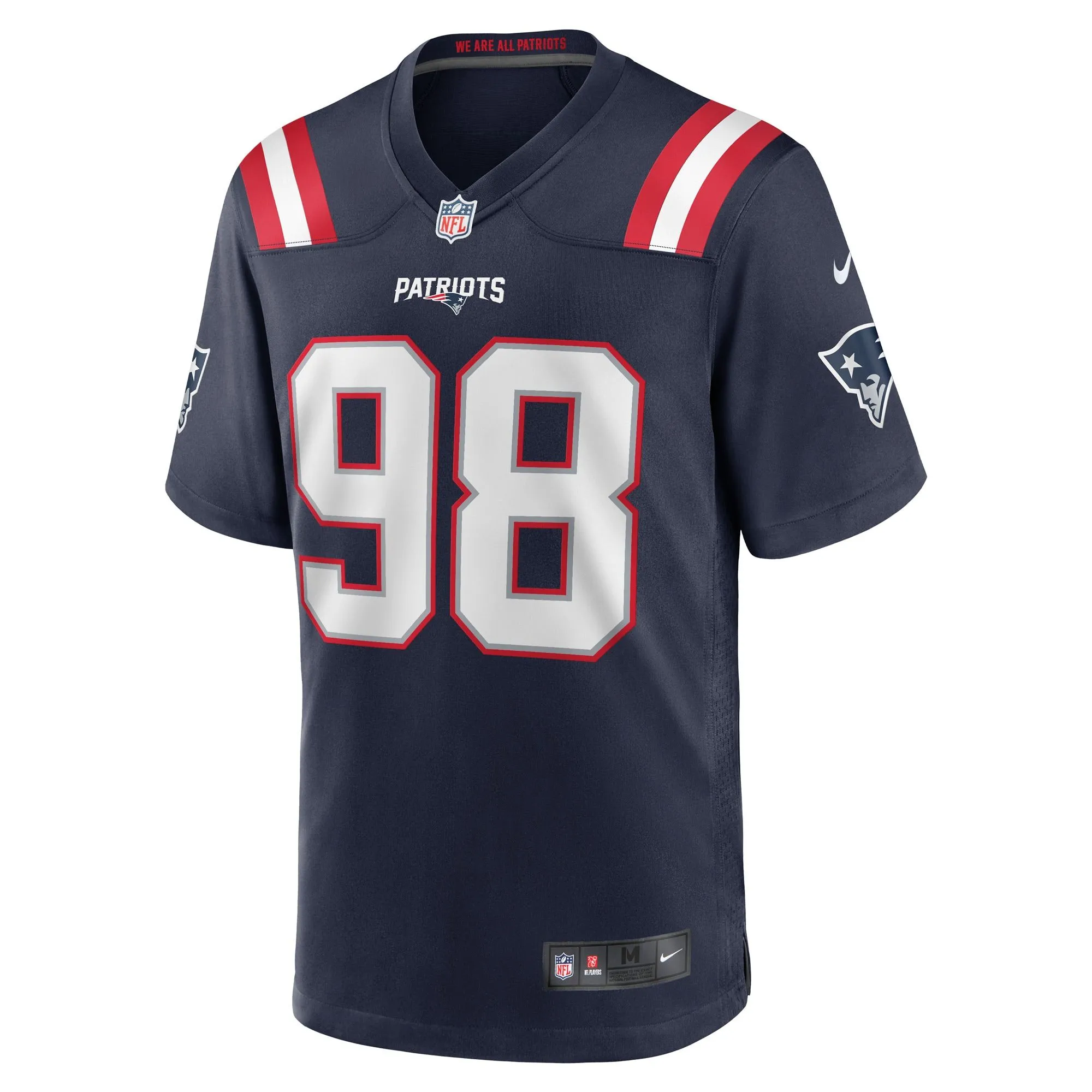 Carl Davis Jr. New England Patriots  Game Player Jersey - Navy