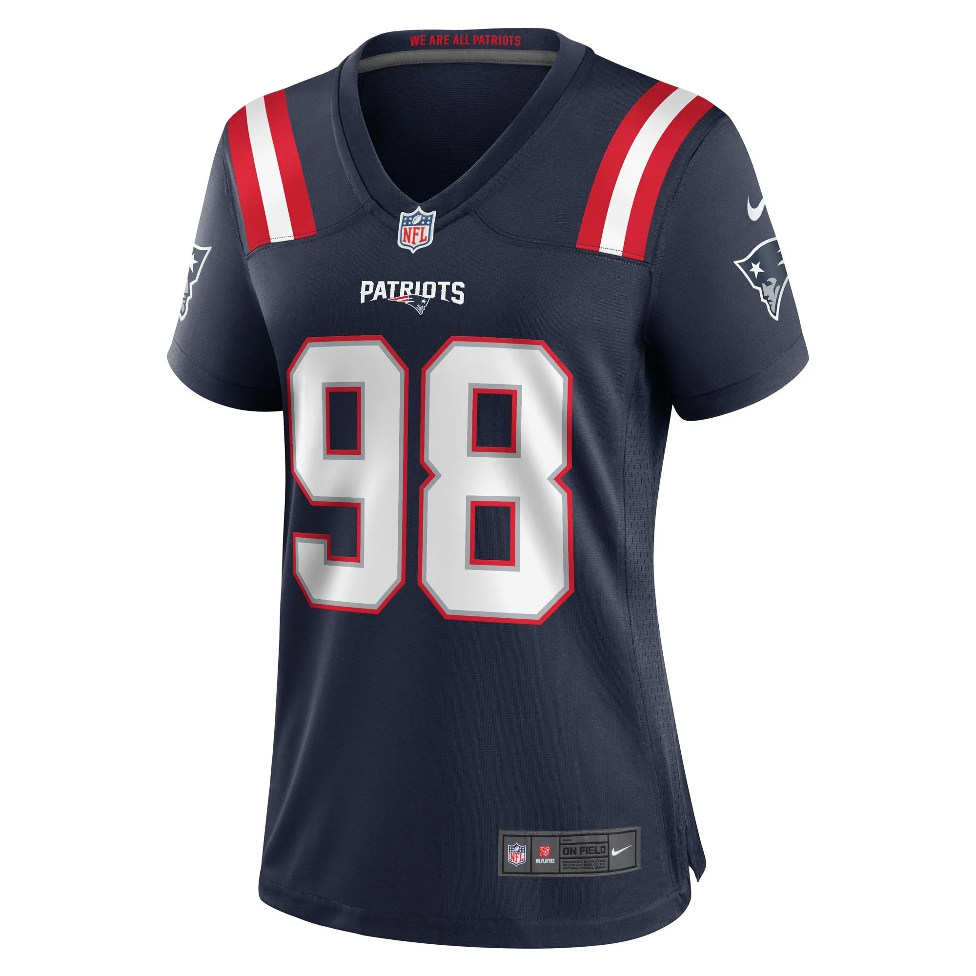 Carl Davis Jr. New England Patriots  Women's Game Player Jersey - Navy